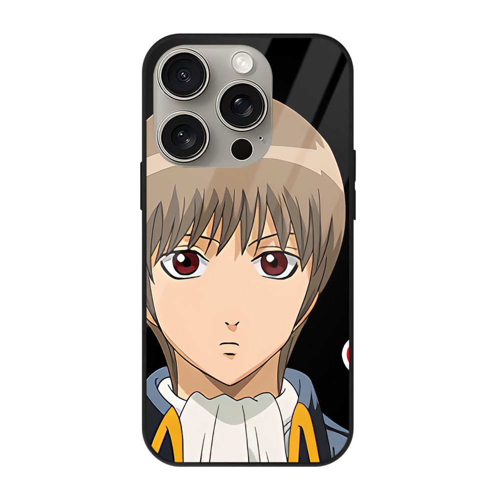 （画像用） ぎんたま 坂田銀時（さかたぎんとき） 神楽 志村新八（しむら しんぱち） GINTAMA Sakata Gintoki Kagura Shimura Shinpachi 【iPhone15Pro対応】スマホケース 耐衝撃＆黄変防止 背面ガラス