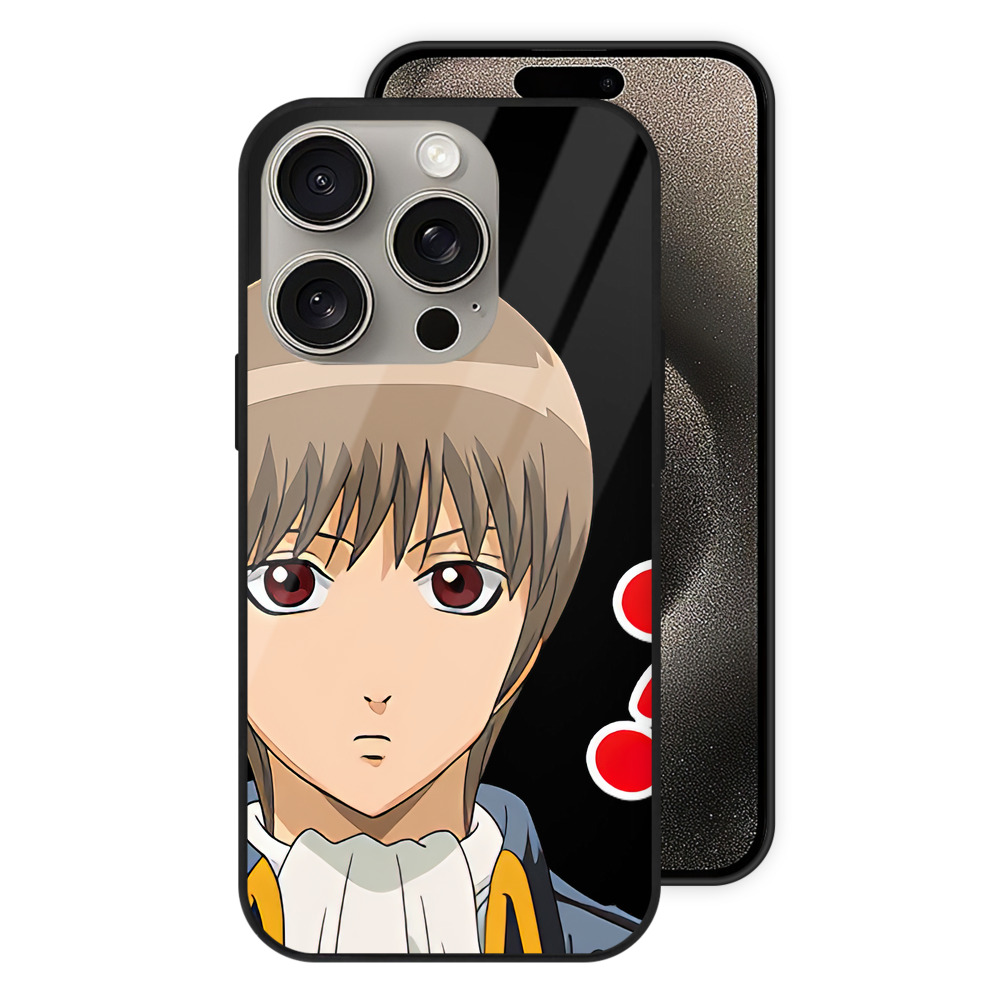 （画像用） ぎんたま 坂田銀時（さかたぎんとき） 神楽 志村新八（しむら しんぱち） GINTAMA Sakata Gintoki Kagura Shimura Shinpachi 【iPhone15Pro対応】スマホケース 耐衝撃＆黄変防止 背面ガラス