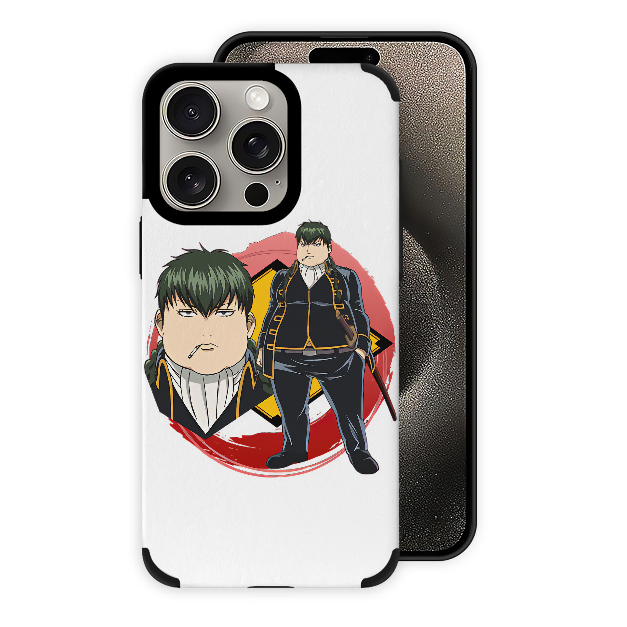 （画像用） ぎんたま 坂田銀時（さかたぎんとき） 神楽 志村新八（しむら しんぱち） GINTAMA Sakata Gintoki Kagura Shimura Shinpachi 【iPhone15ProMax対応】 PUレザー スマホケース 耐衝撃＆黄変防止