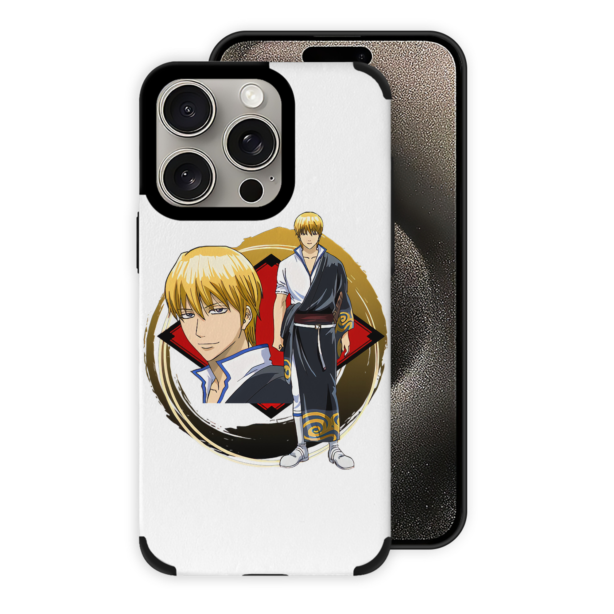 （画像用） ぎんたま 坂田銀時（さかたぎんとき） 神楽 志村新八（しむら しんぱち） GINTAMA Sakata Gintoki Kagura Shimura Shinpachi 【iPhone15ProMax対応】 PUレザー スマホケース 耐衝撃＆黄変防止