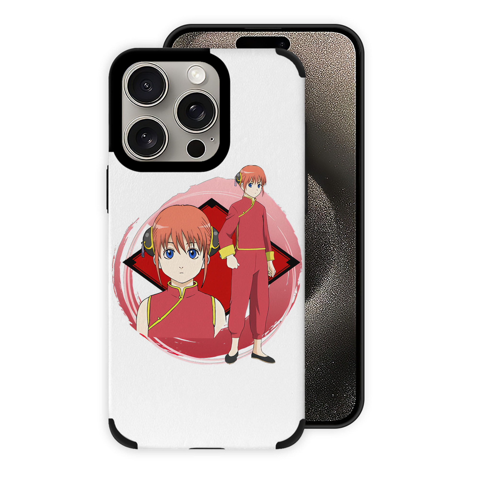 （画像用） ぎんたま 坂田銀時（さかたぎんとき） 神楽 志村新八（しむら しんぱち） GINTAMA Sakata Gintoki Kagura Shimura Shinpachi 【iPhone15ProMax対応】 PUレザー スマホケース 耐衝撃＆黄変防止