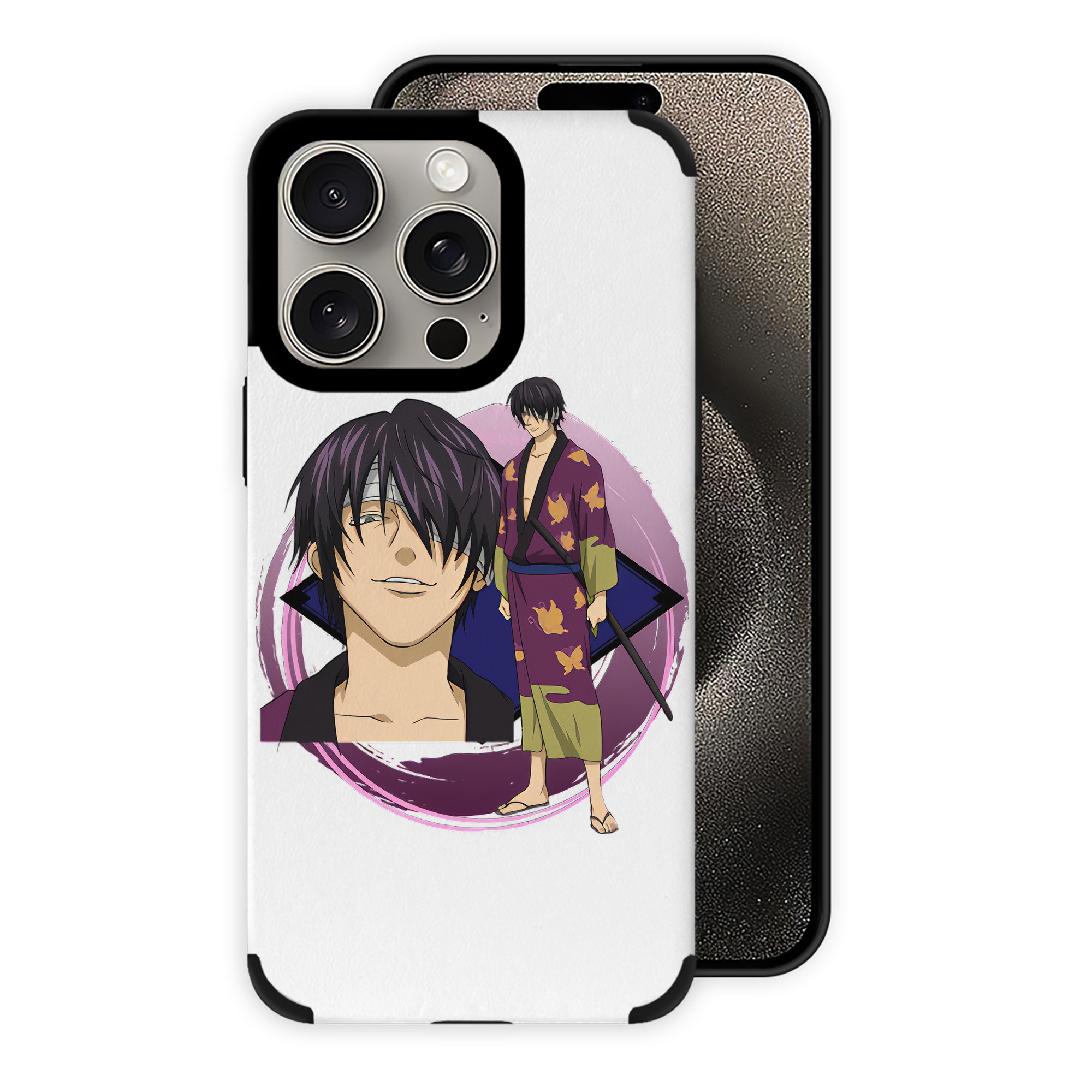 （画像用） ぎんたま 坂田銀時（さかたぎんとき） 神楽 志村新八（しむら しんぱち） GINTAMA Sakata Gintoki Kagura Shimura Shinpachi 【iPhone15ProMax対応】 PUレザー スマホケース 耐衝撃＆黄変防止