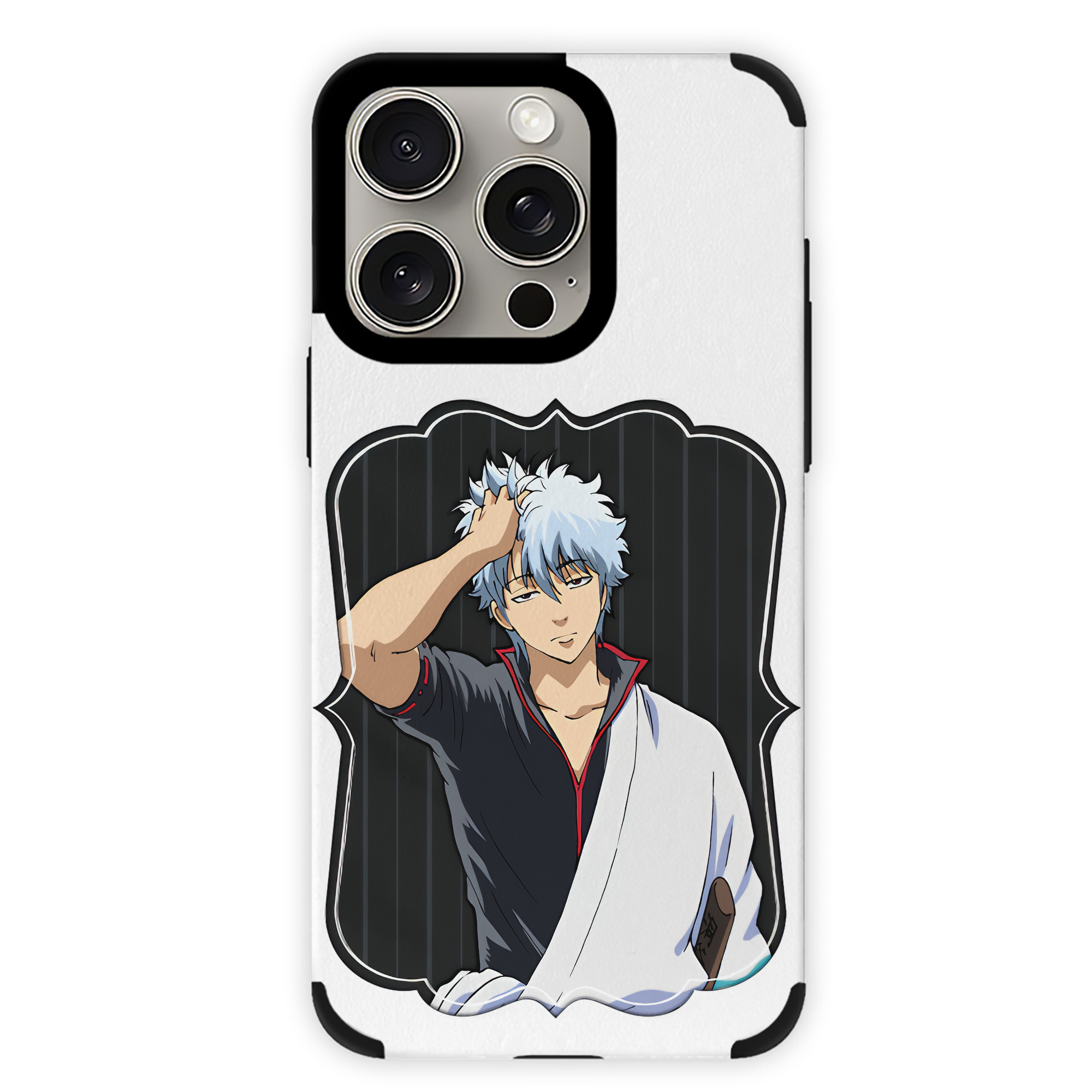 （画像用） ぎんたま 坂田銀時（さかたぎんとき） 神楽 志村新八（しむら しんぱち） GINTAMA Sakata Gintoki Kagura Shimura Shinpachi 【iPhone15ProMax対応】 PUレザー スマホケース 耐衝撃＆黄変防止