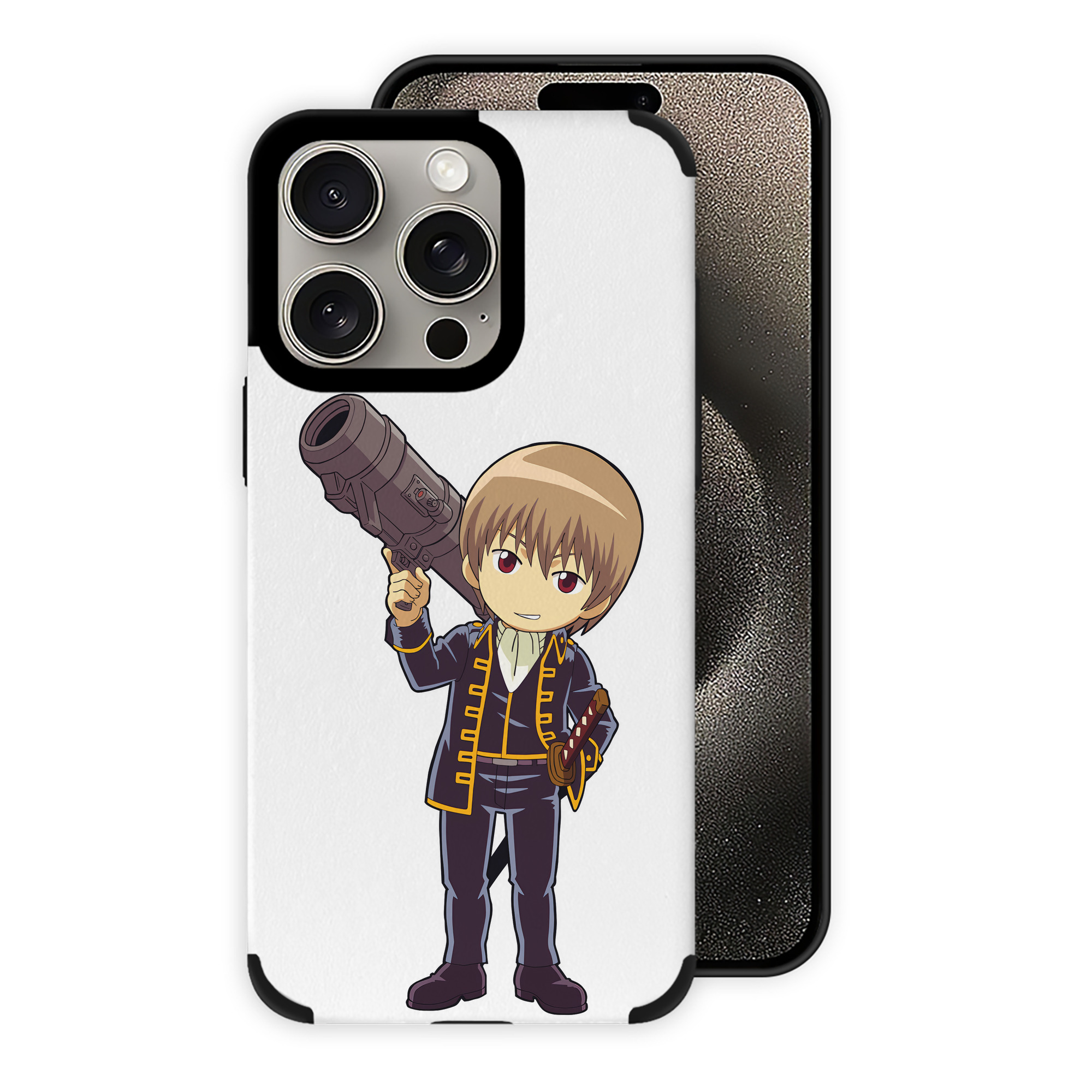 （画像用） ぎんたま 坂田銀時（さかたぎんとき） 神楽 志村新八（しむら しんぱち） GINTAMA Sakata Gintoki Kagura Shimura Shinpachi 【iPhone15ProMax対応】 PUレザー スマホケース 耐衝撃＆黄変防止