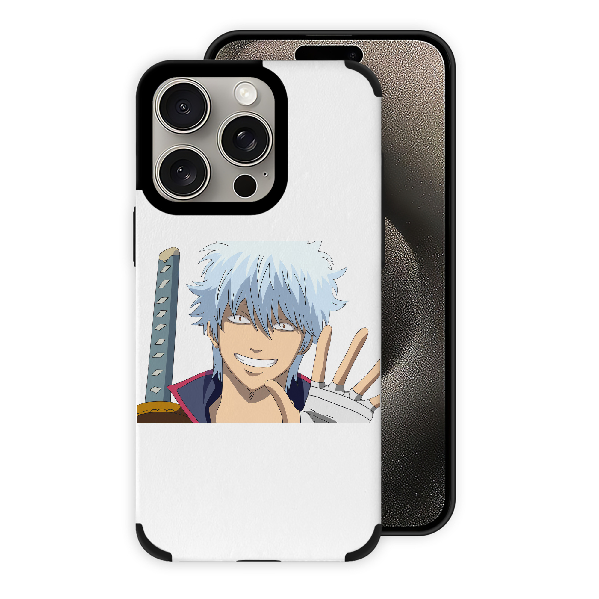 （画像用） ぎんたま 坂田銀時（さかたぎんとき） 神楽 志村新八（しむら しんぱち） GINTAMA Sakata Gintoki Kagura Shimura Shinpachi 【iPhone15ProMax対応】 PUレザー スマホケース 耐衝撃＆黄変防止
