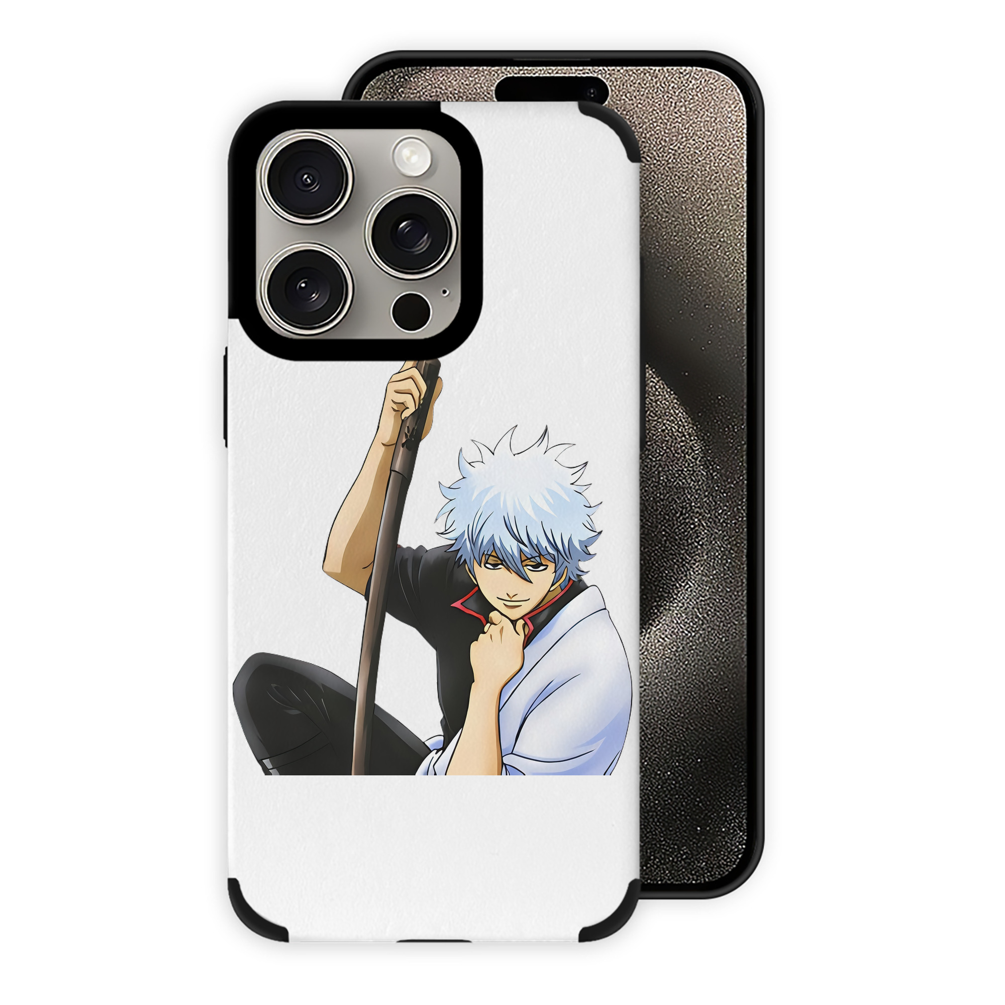 （画像用） ぎんたま 坂田銀時（さかたぎんとき） 神楽 志村新八（しむら しんぱち） GINTAMA Sakata Gintoki Kagura Shimura Shinpachi 【iPhone15ProMax対応】 PUレザー スマホケース 耐衝撃＆黄変防止