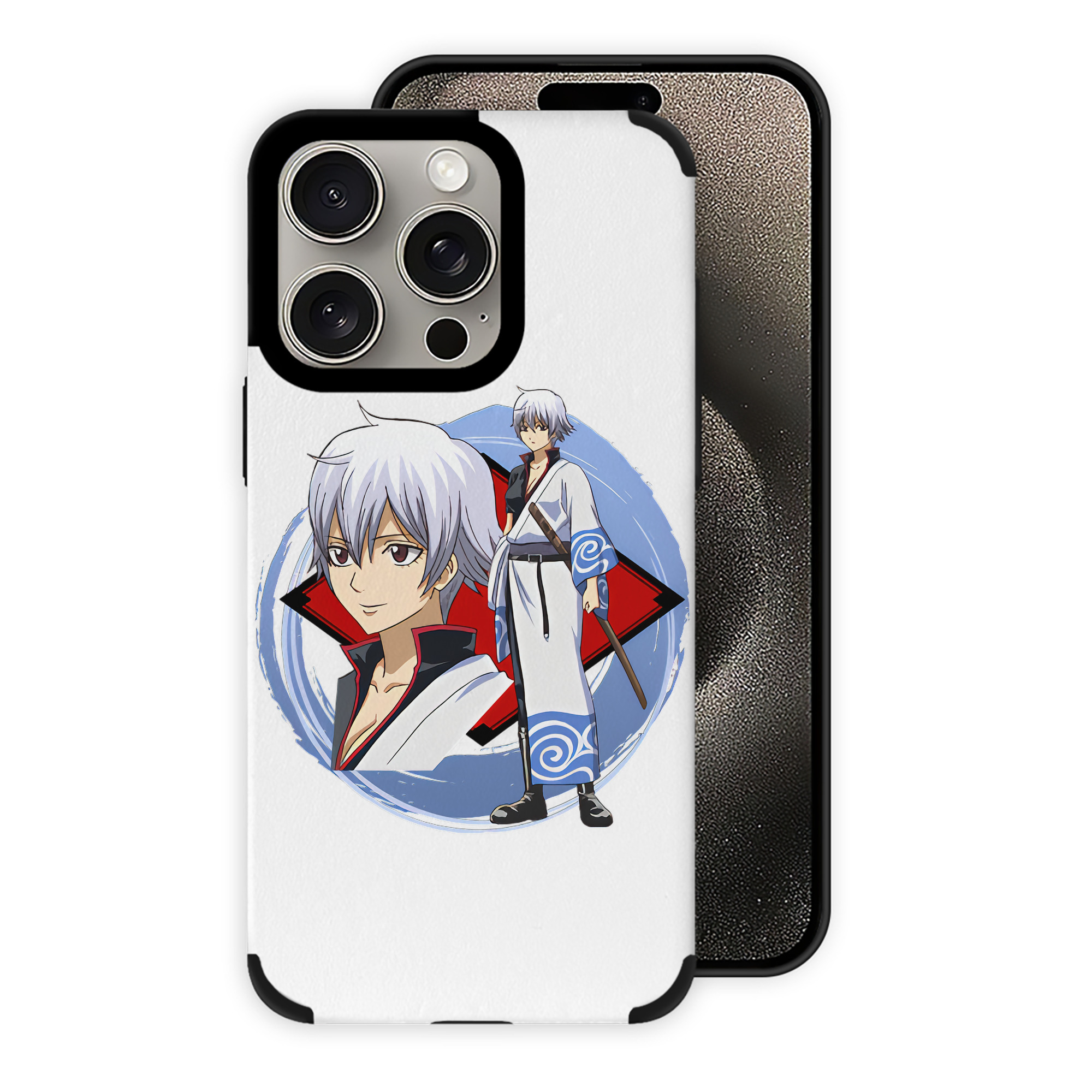 （画像用） ぎんたま 坂田銀時（さかたぎんとき） 神楽 志村新八（しむら しんぱち） GINTAMA Sakata Gintoki Kagura Shimura Shinpachi 【iPhone15ProMax対応】 PUレザー スマホケース 耐衝撃＆黄変防止