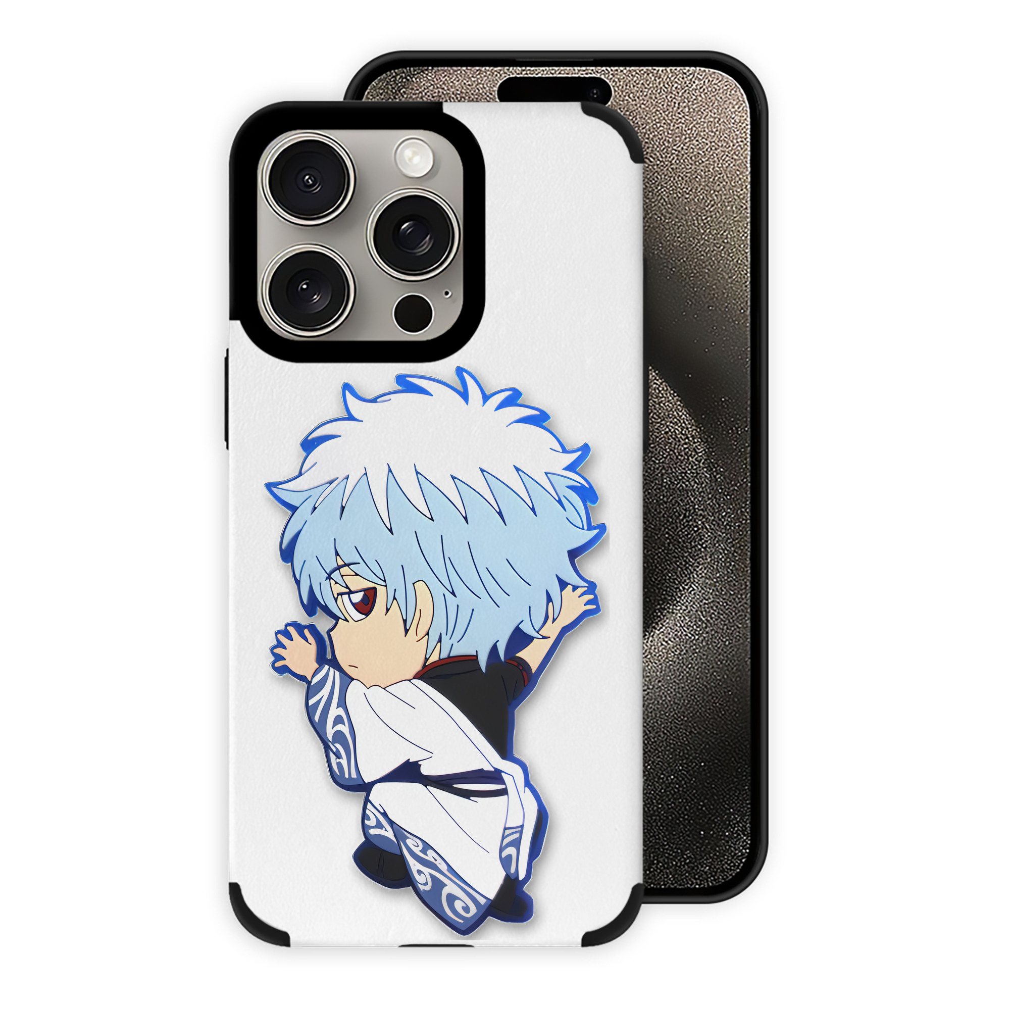 （画像用） ぎんたま 坂田銀時（さかたぎんとき） 神楽 志村新八（しむら しんぱち） GINTAMA Sakata Gintoki Kagura Shimura Shinpachi 【iPhone15ProMax対応】 PUレザー スマホケース 耐衝撃＆黄変防止