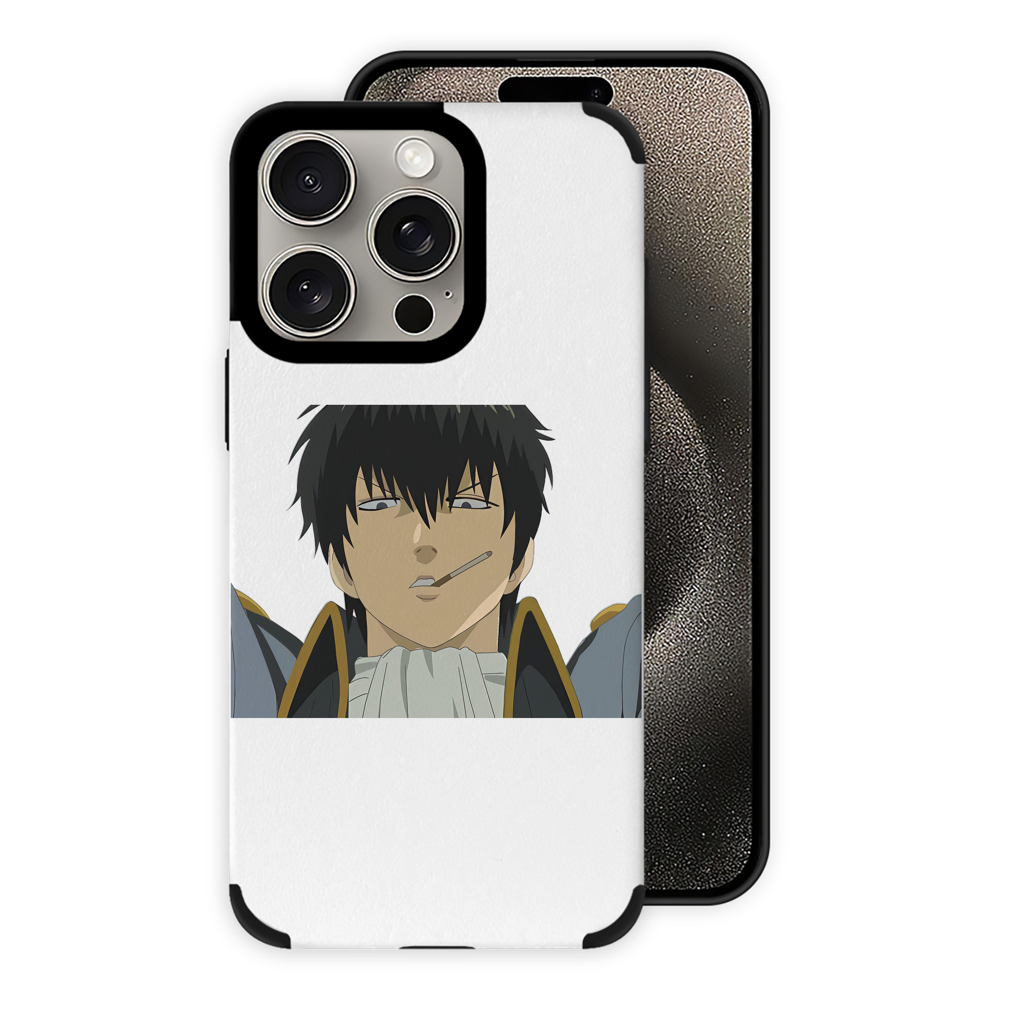（画像用） ぎんたま 坂田銀時（さかたぎんとき） 神楽 志村新八（しむら しんぱち） GINTAMA Sakata Gintoki Kagura Shimura Shinpachi 【iPhone15ProMax対応】 PUレザー スマホケース 耐衝撃＆黄変防止