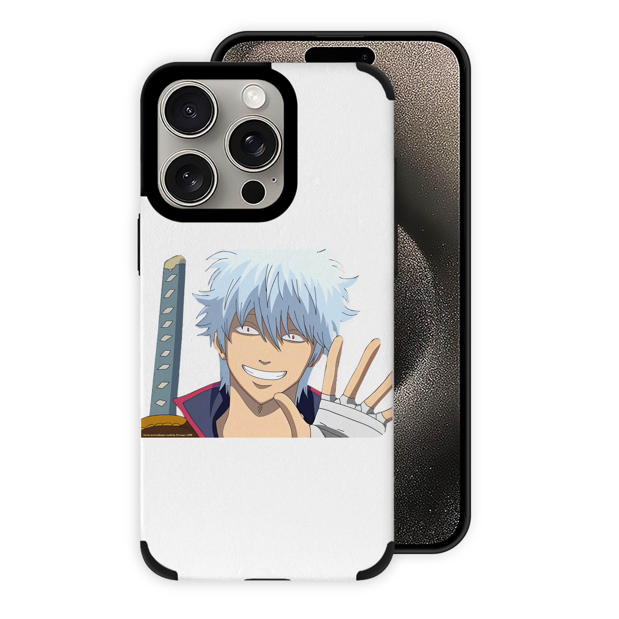 （画像用） ぎんたま 坂田銀時（さかたぎんとき） 神楽 志村新八（しむら しんぱち） GINTAMA Sakata Gintoki Kagura Shimura Shinpachi 【iPhone15ProMax対応】 PUレザー スマホケース 耐衝撃＆黄変防止
