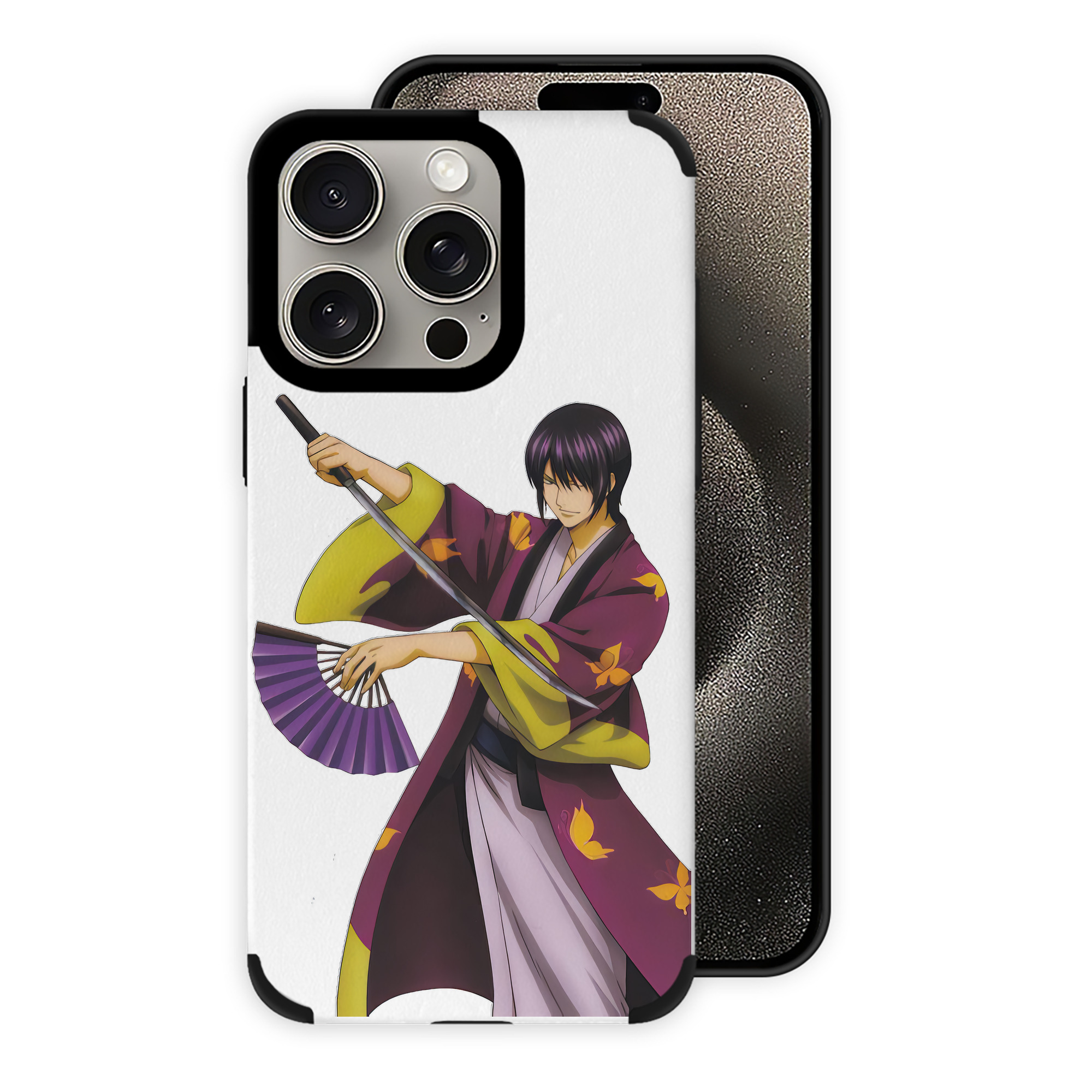 （画像用） ぎんたま 坂田銀時（さかたぎんとき） 神楽 志村新八（しむら しんぱち） GINTAMA Sakata Gintoki Kagura Shimura Shinpachi 【iPhone15ProMax対応】 PUレザー スマホケース 耐衝撃＆黄変防止