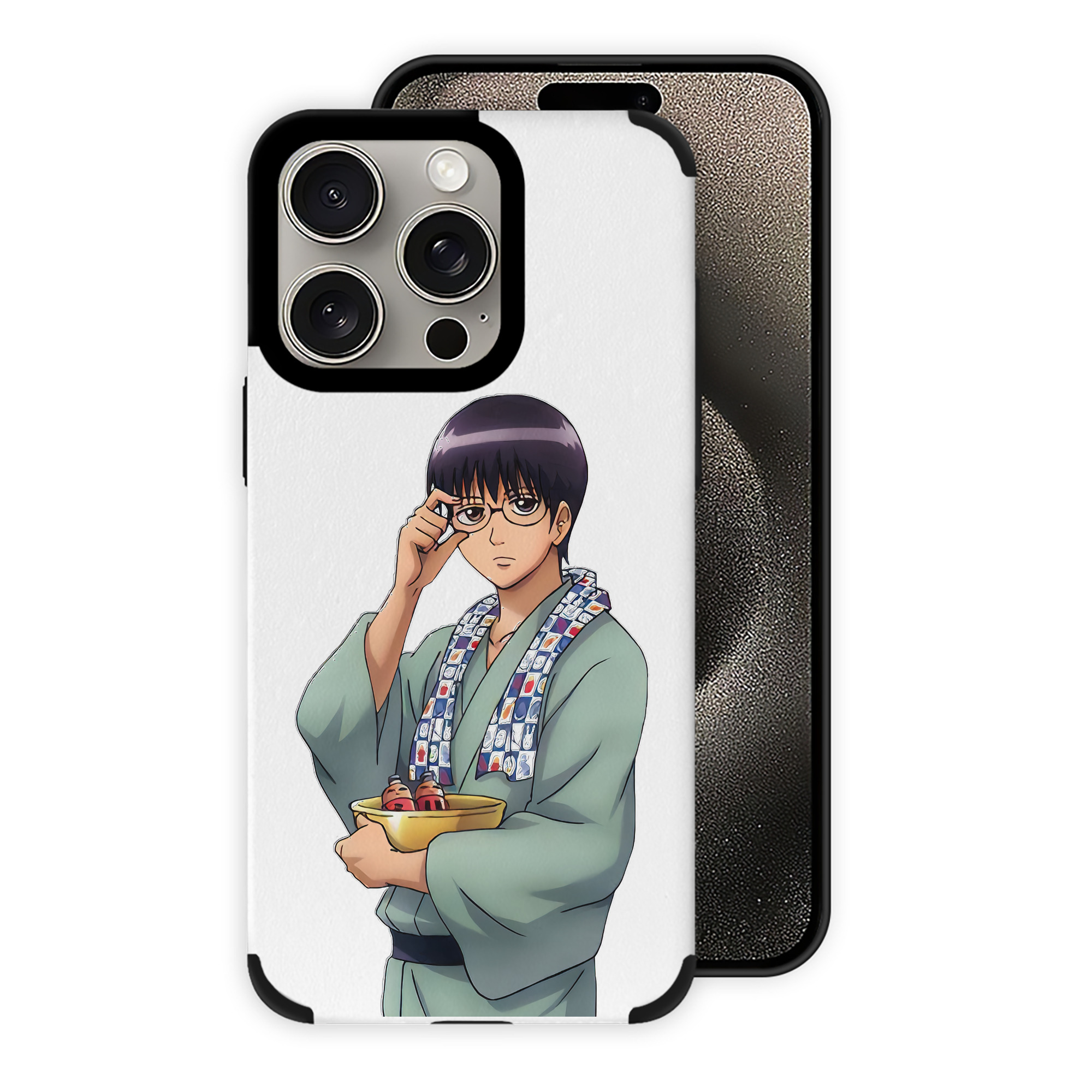 （画像用） ぎんたま 坂田銀時（さかたぎんとき） 神楽 志村新八（しむら しんぱち） GINTAMA Sakata Gintoki Kagura Shimura Shinpachi 【iPhone15ProMax対応】 PUレザー スマホケース 耐衝撃＆黄変防止