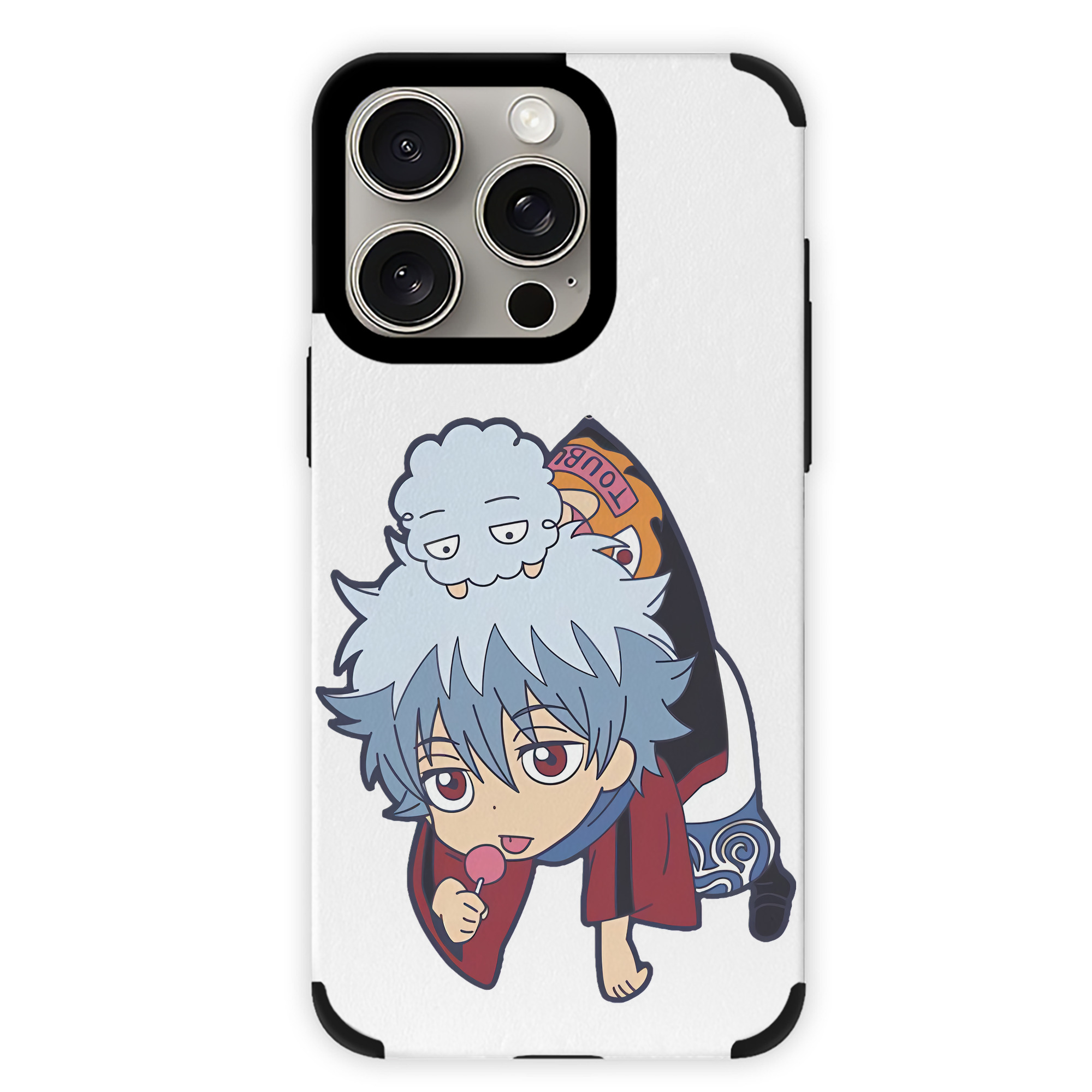 （画像用） ぎんたま 坂田銀時（さかたぎんとき） 神楽 志村新八（しむら しんぱち） GINTAMA Sakata Gintoki Kagura Shimura Shinpachi 【iPhone15ProMax対応】 PUレザー スマホケース 耐衝撃＆黄変防止