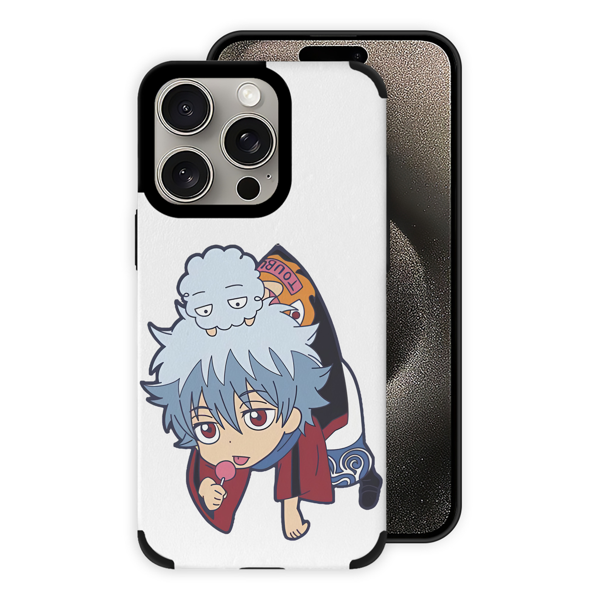 （画像用） ぎんたま 坂田銀時（さかたぎんとき） 神楽 志村新八（しむら しんぱち） GINTAMA Sakata Gintoki Kagura Shimura Shinpachi 【iPhone15ProMax対応】 PUレザー スマホケース 耐衝撃＆黄変防止