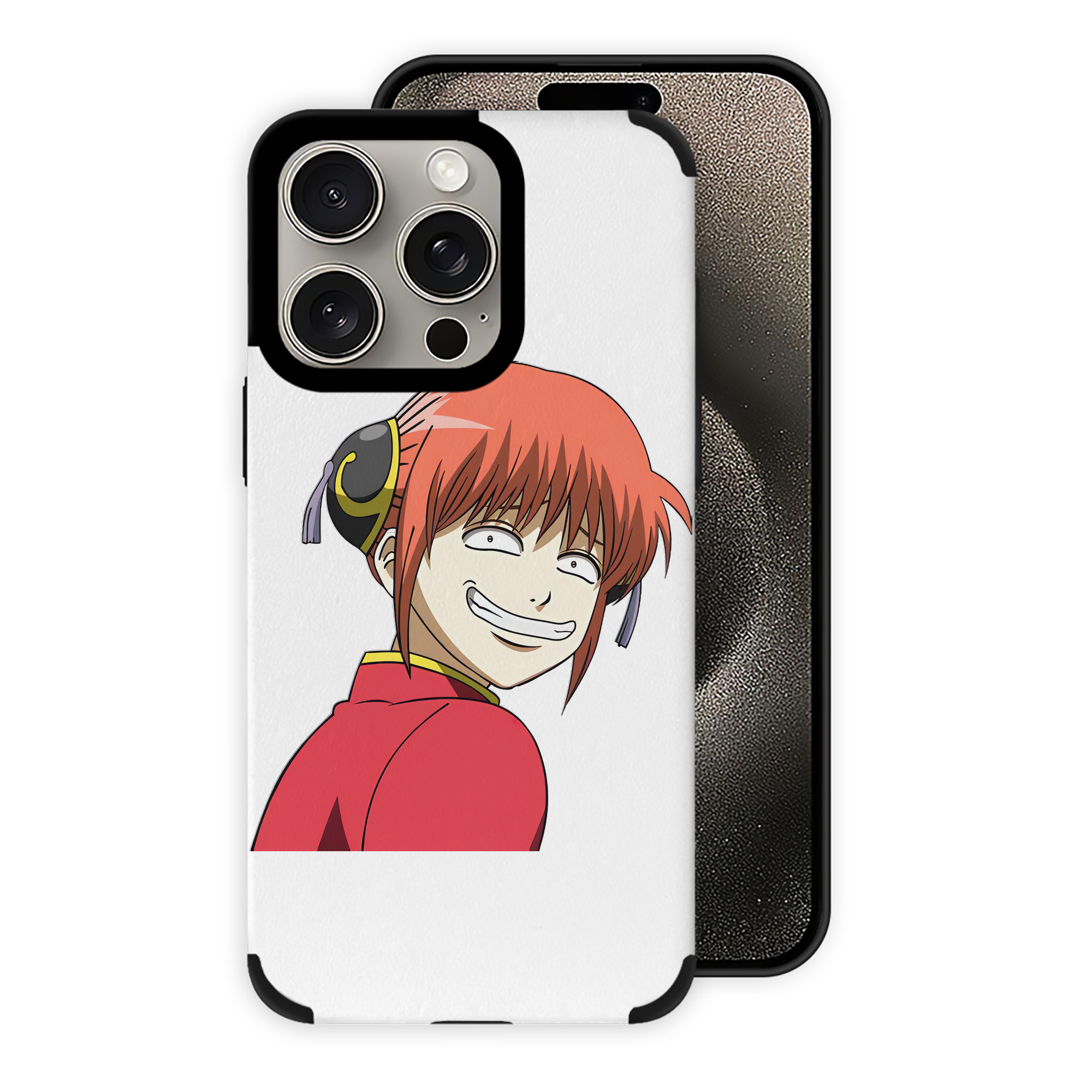 （画像用） ぎんたま 坂田銀時（さかたぎんとき） 神楽 志村新八（しむら しんぱち） GINTAMA Sakata Gintoki Kagura Shimura Shinpachi 【iPhone15ProMax対応】 PUレザー スマホケース 耐衝撃＆黄変防止