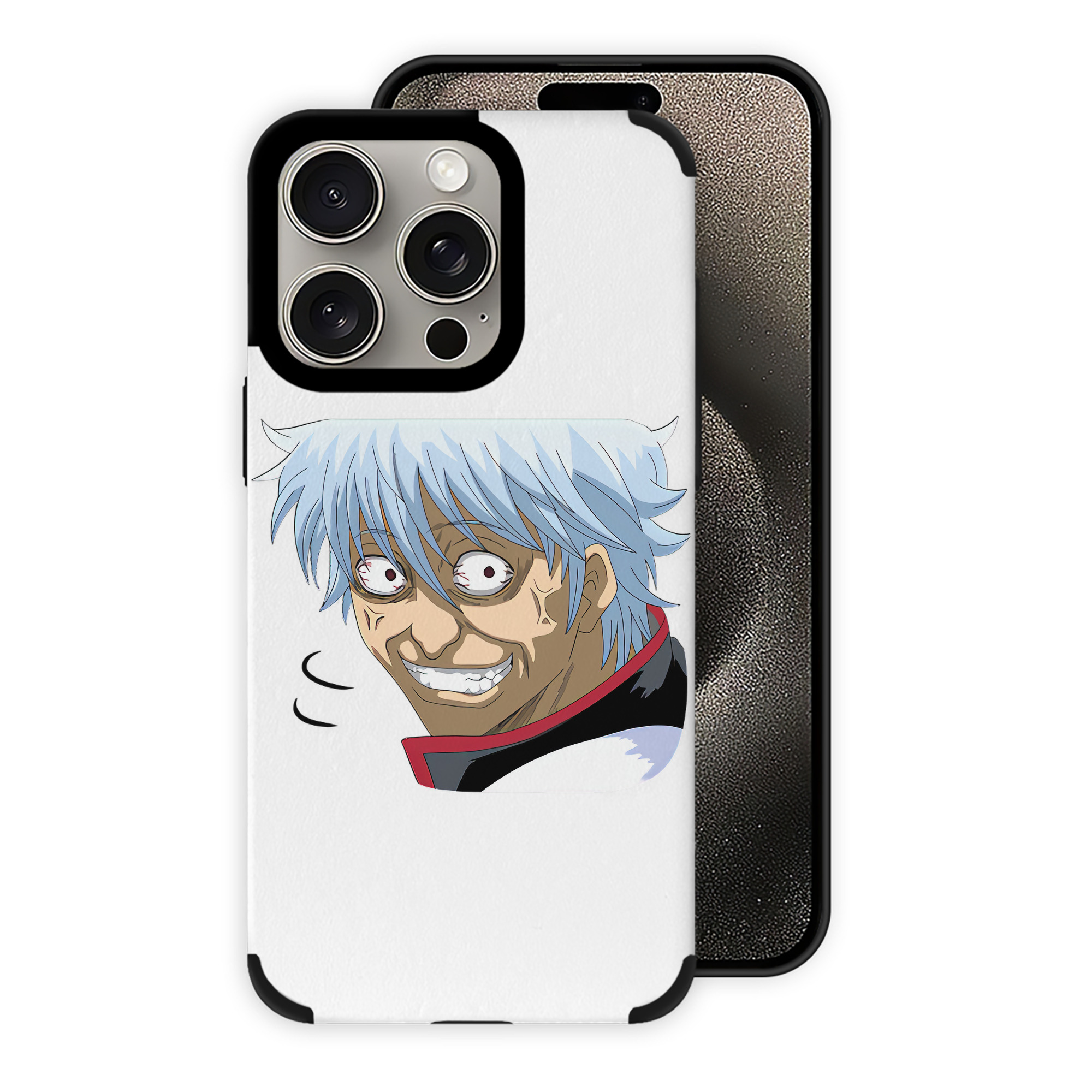（画像用） ぎんたま 坂田銀時（さかたぎんとき） 神楽 志村新八（しむら しんぱち） GINTAMA Sakata Gintoki Kagura Shimura Shinpachi 【iPhone15ProMax対応】 PUレザー スマホケース 耐衝撃＆黄変防止