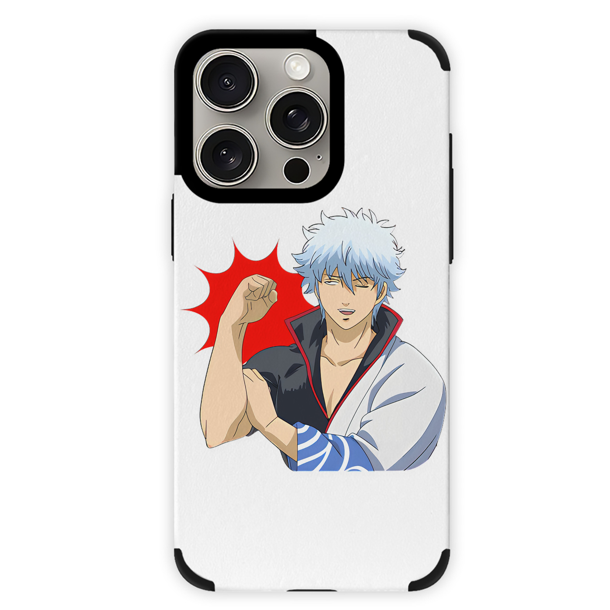 （画像用） ぎんたま 坂田銀時（さかたぎんとき） 神楽 志村新八（しむら しんぱち） GINTAMA Sakata Gintoki Kagura Shimura Shinpachi 【iPhone15ProMax対応】 PUレザー スマホケース 耐衝撃＆黄変防止