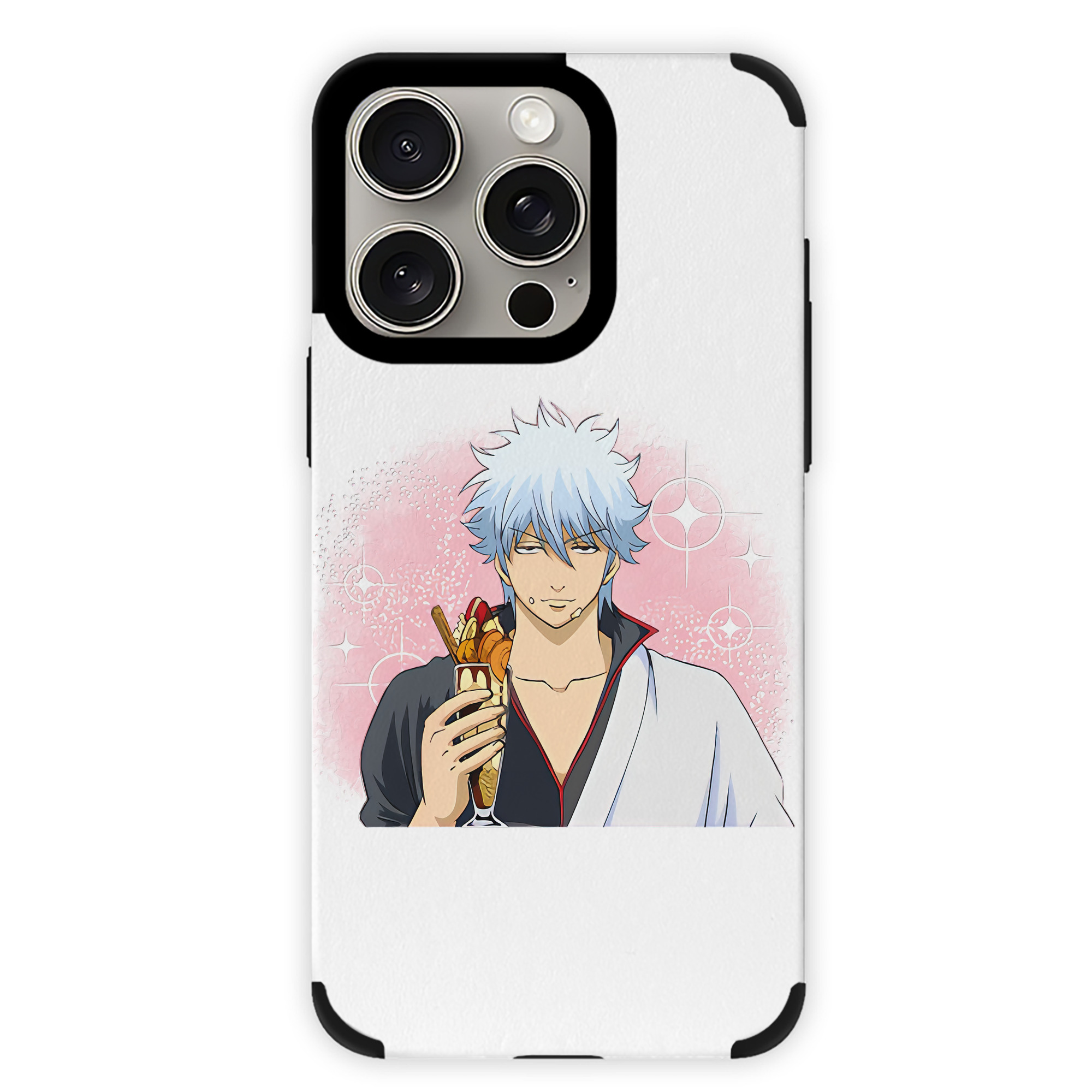 （画像用） ぎんたま 坂田銀時（さかたぎんとき） 神楽 志村新八（しむら しんぱち） GINTAMA Sakata Gintoki Kagura Shimura Shinpachi 【iPhone15ProMax対応】 PUレザー スマホケース 耐衝撃＆黄変防止