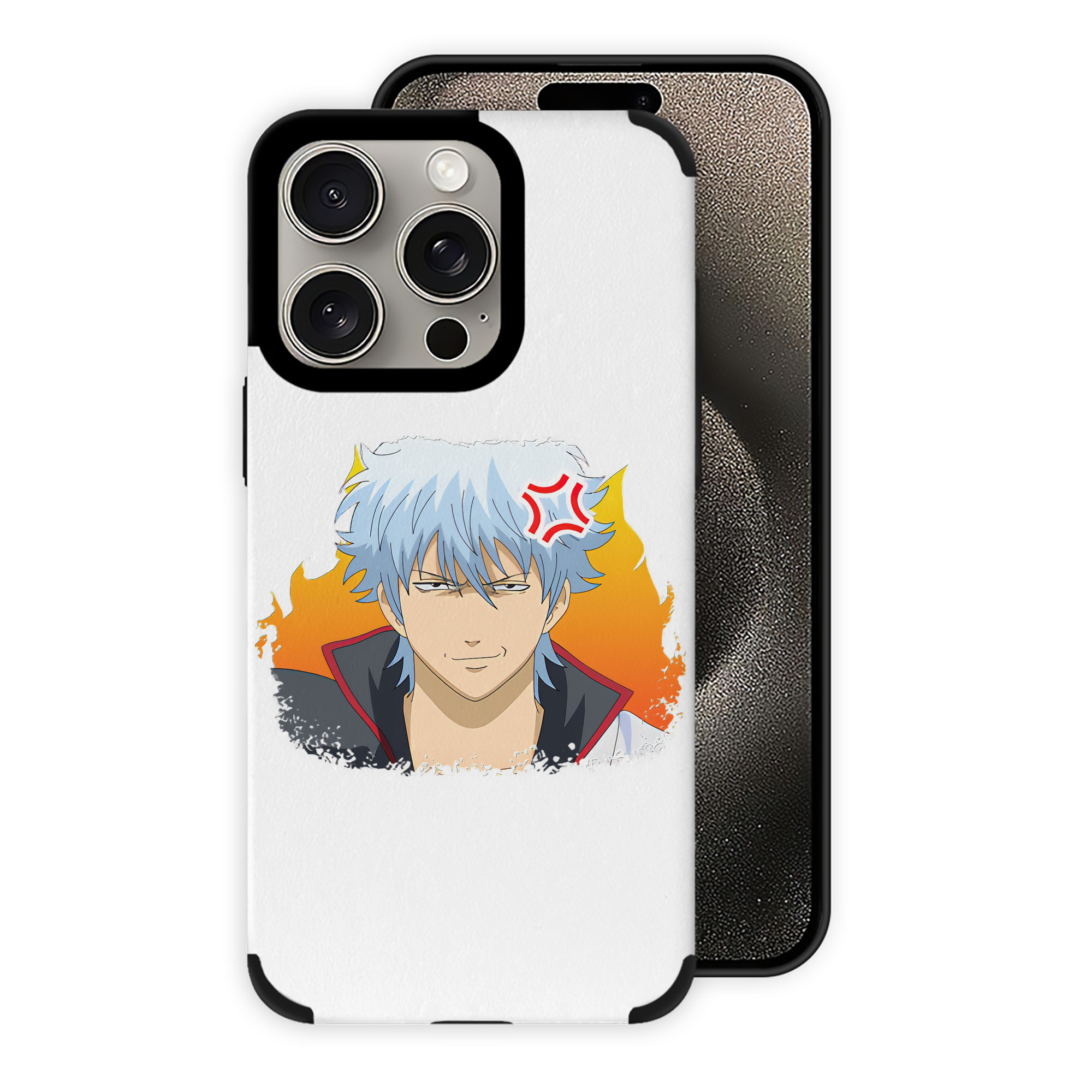 （画像用） ぎんたま 坂田銀時（さかたぎんとき） 神楽 志村新八（しむら しんぱち） GINTAMA Sakata Gintoki Kagura Shimura Shinpachi 【iPhone15ProMax対応】 PUレザー スマホケース 耐衝撃＆黄変防止