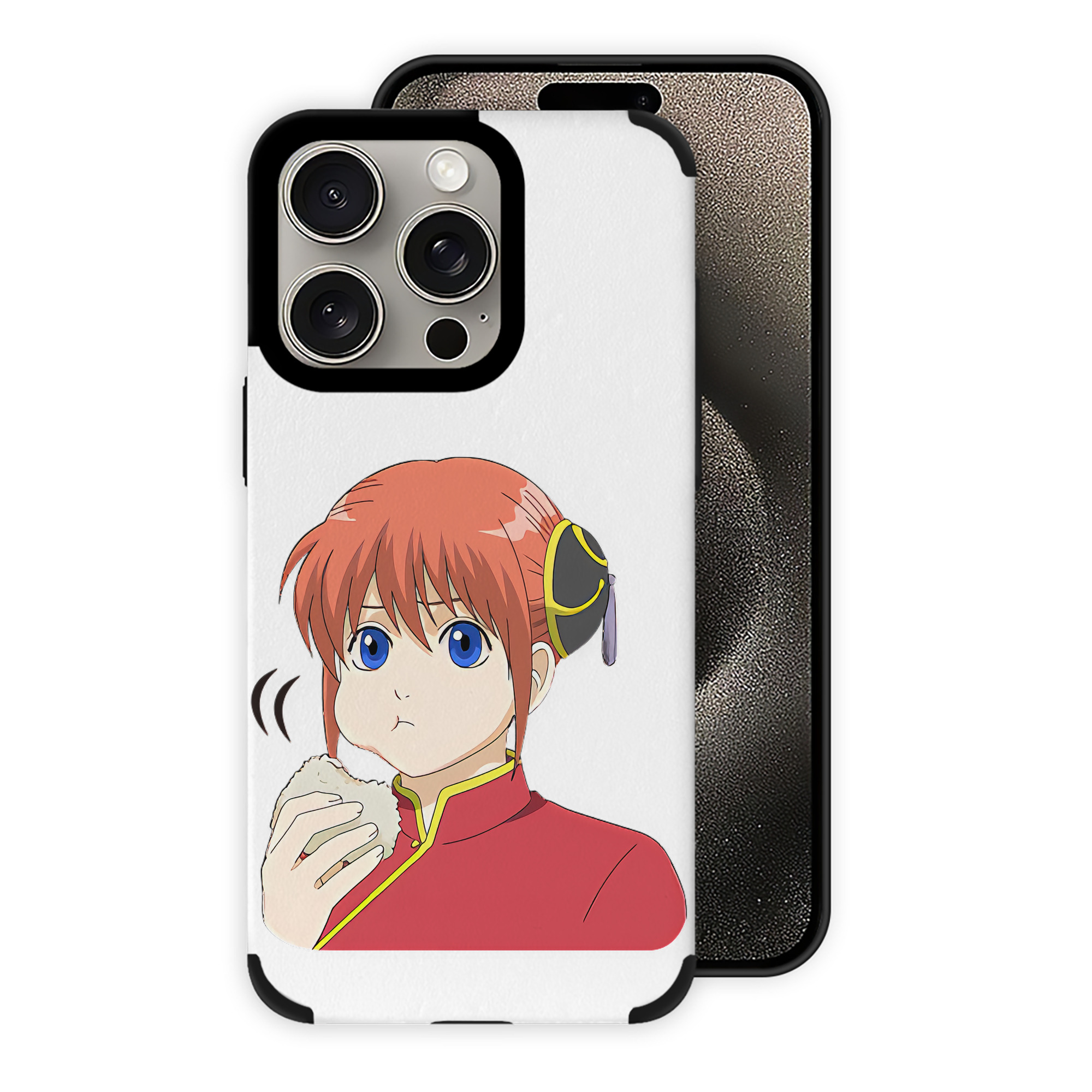 （画像用） ぎんたま 坂田銀時（さかたぎんとき） 神楽 志村新八（しむら しんぱち） GINTAMA Sakata Gintoki Kagura Shimura Shinpachi 【iPhone15ProMax対応】 PUレザー スマホケース 耐衝撃＆黄変防止