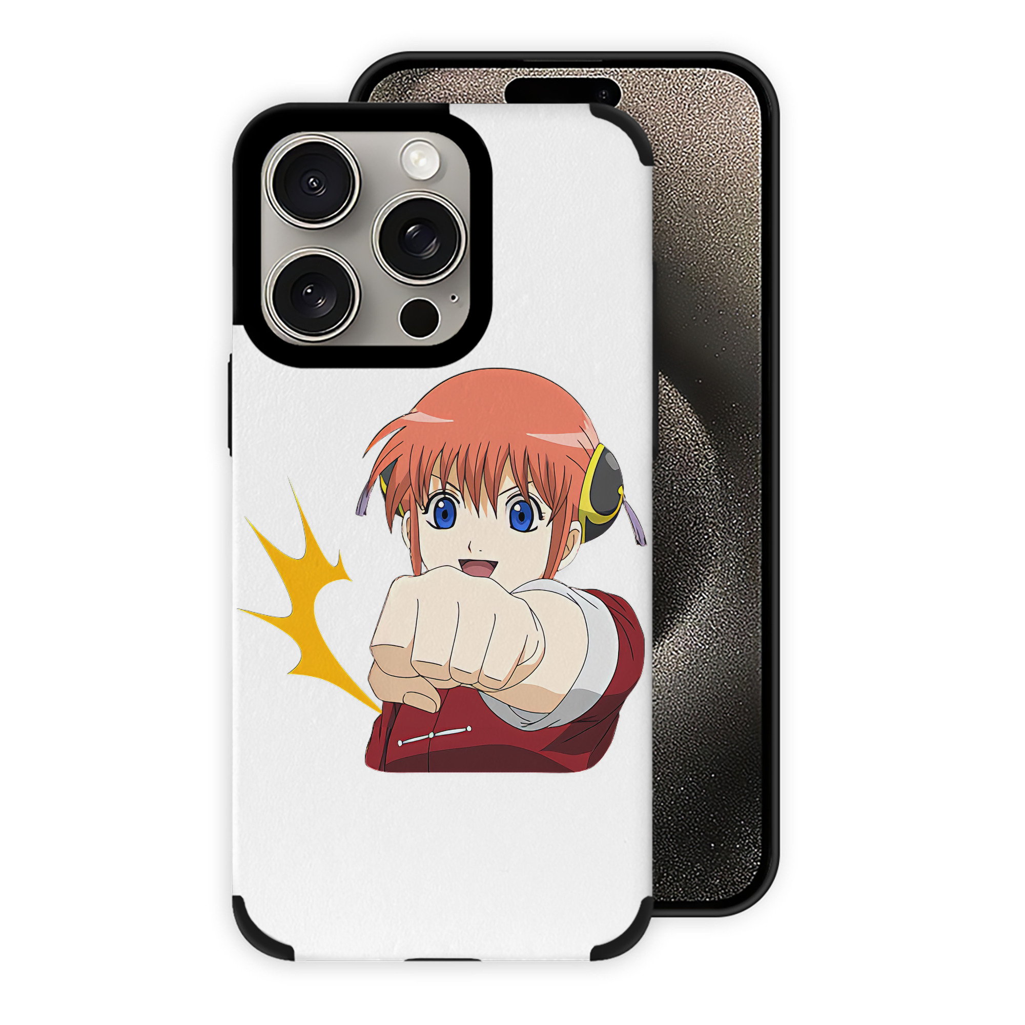 （画像用） ぎんたま 坂田銀時（さかたぎんとき） 神楽 志村新八（しむら しんぱち） GINTAMA Sakata Gintoki Kagura Shimura Shinpachi 【iPhone15ProMax対応】 PUレザー スマホケース 耐衝撃＆黄変防止
