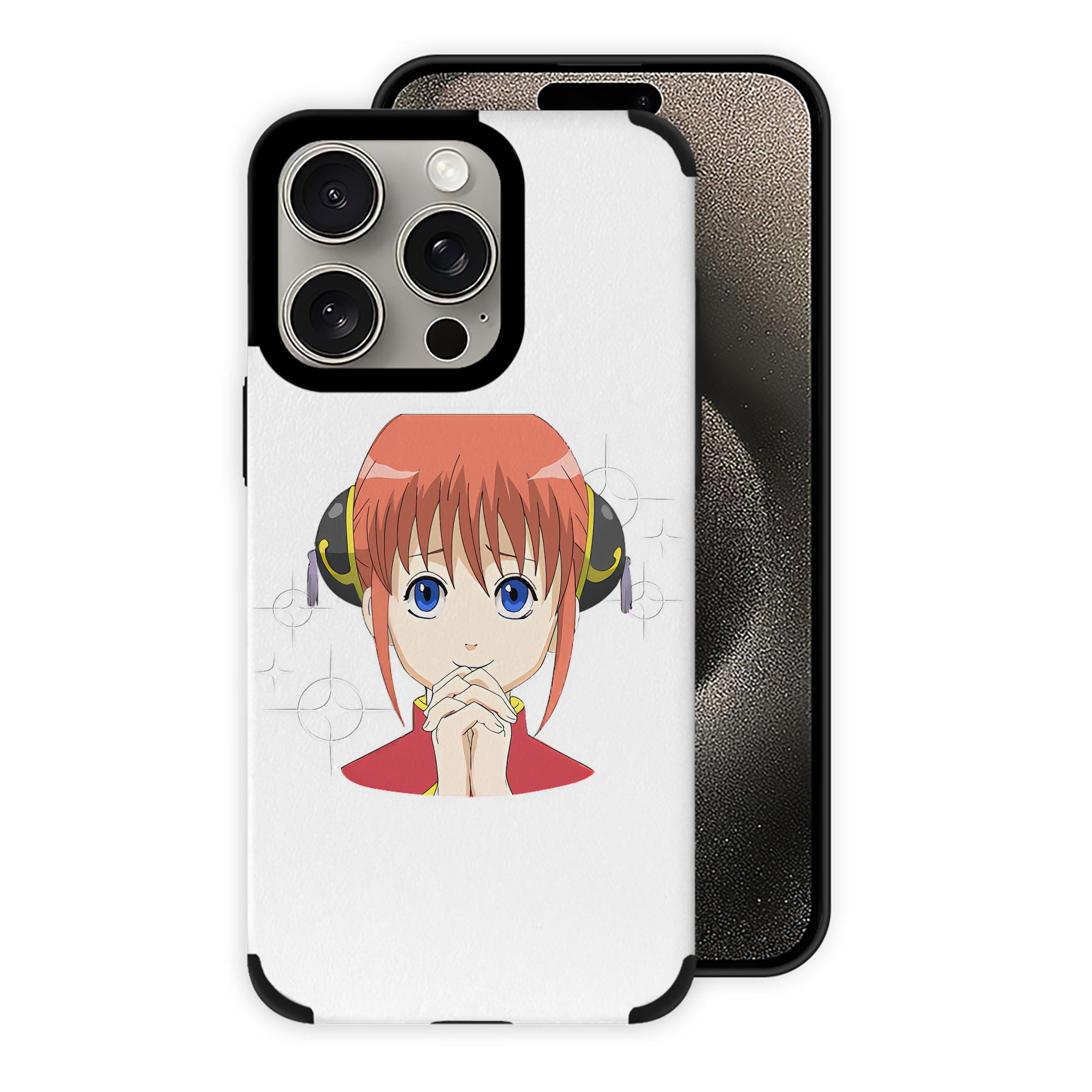 （画像用） ぎんたま 坂田銀時（さかたぎんとき） 神楽 志村新八（しむら しんぱち） GINTAMA Sakata Gintoki Kagura Shimura Shinpachi 【iPhone15ProMax対応】 PUレザー スマホケース 耐衝撃＆黄変防止