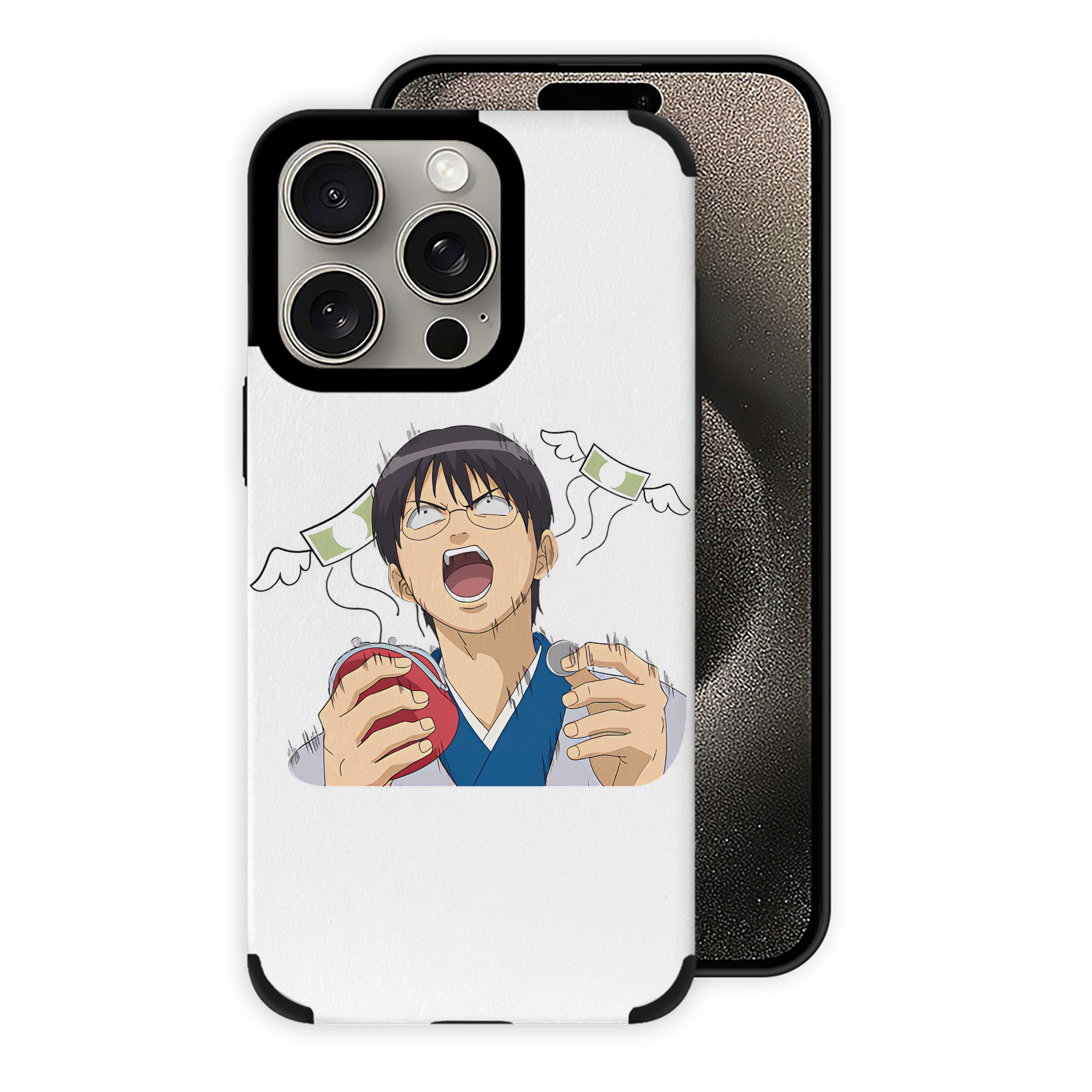 （画像用） ぎんたま 坂田銀時（さかたぎんとき） 神楽 志村新八（しむら しんぱち） GINTAMA Sakata Gintoki Kagura Shimura Shinpachi 【iPhone15ProMax対応】 PUレザー スマホケース 耐衝撃＆黄変防止