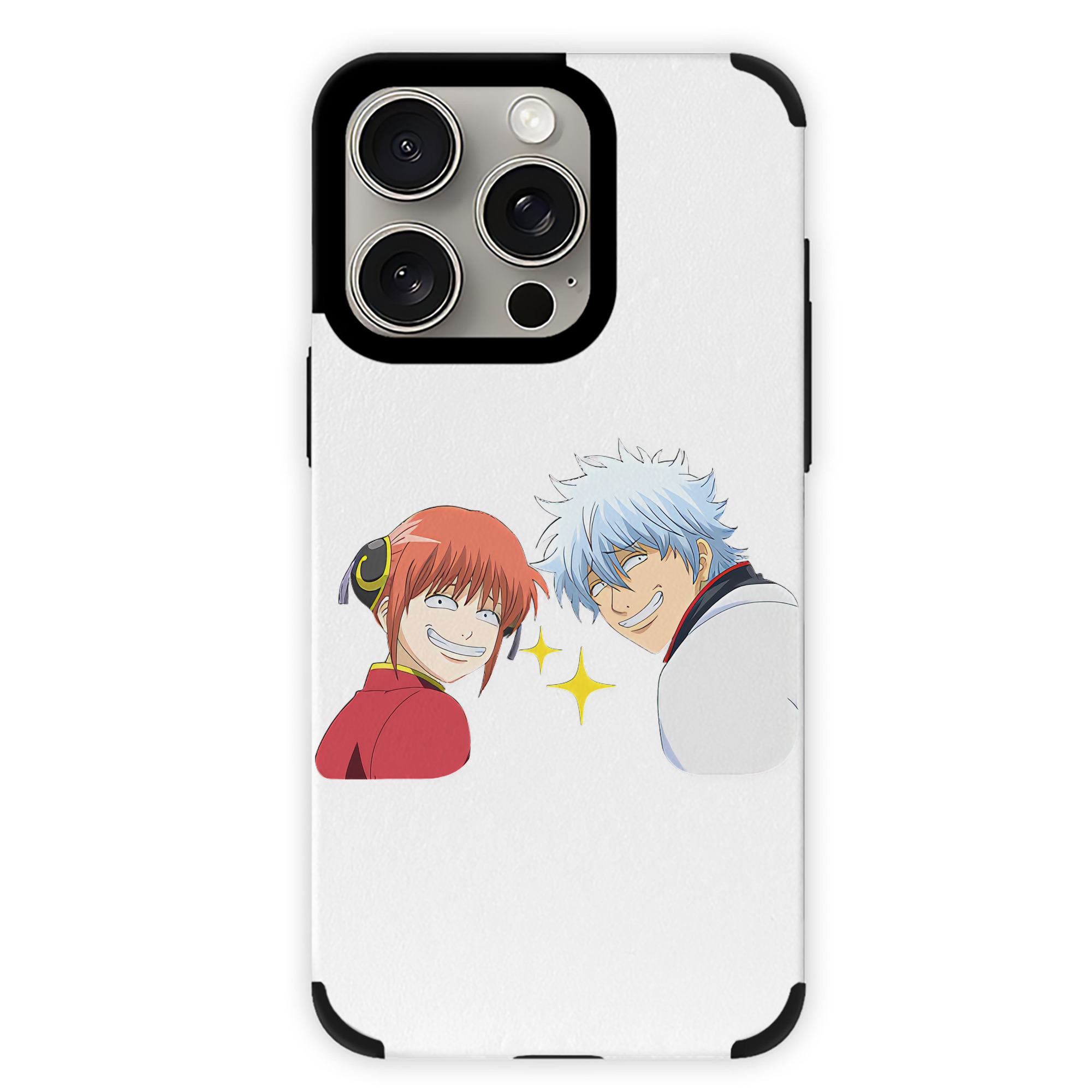 （画像用） ぎんたま 坂田銀時（さかたぎんとき） 神楽 志村新八（しむら しんぱち） GINTAMA Sakata Gintoki Kagura Shimura Shinpachi 【iPhone15ProMax対応】 PUレザー スマホケース 耐衝撃＆黄変防止