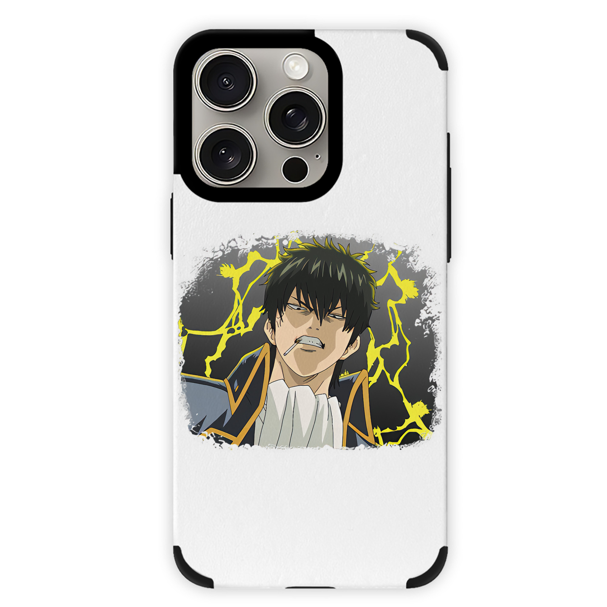 （画像用） ぎんたま 坂田銀時（さかたぎんとき） 神楽 志村新八（しむら しんぱち） GINTAMA Sakata Gintoki Kagura Shimura Shinpachi 【iPhone15ProMax対応】 PUレザー スマホケース 耐衝撃＆黄変防止