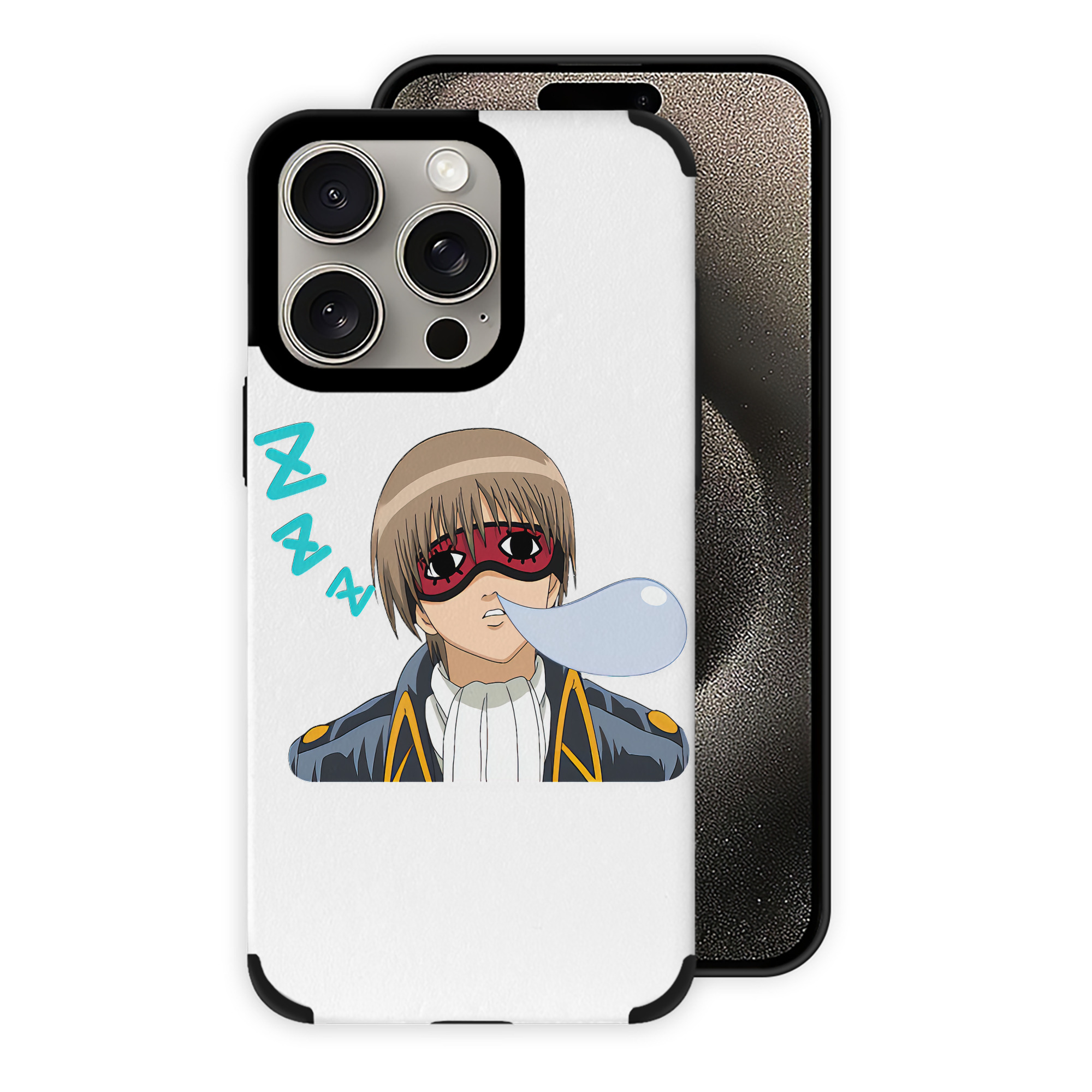 （画像用） ぎんたま 坂田銀時（さかたぎんとき） 神楽 志村新八（しむら しんぱち） GINTAMA Sakata Gintoki Kagura Shimura Shinpachi 【iPhone15ProMax対応】 PUレザー スマホケース 耐衝撃＆黄変防止