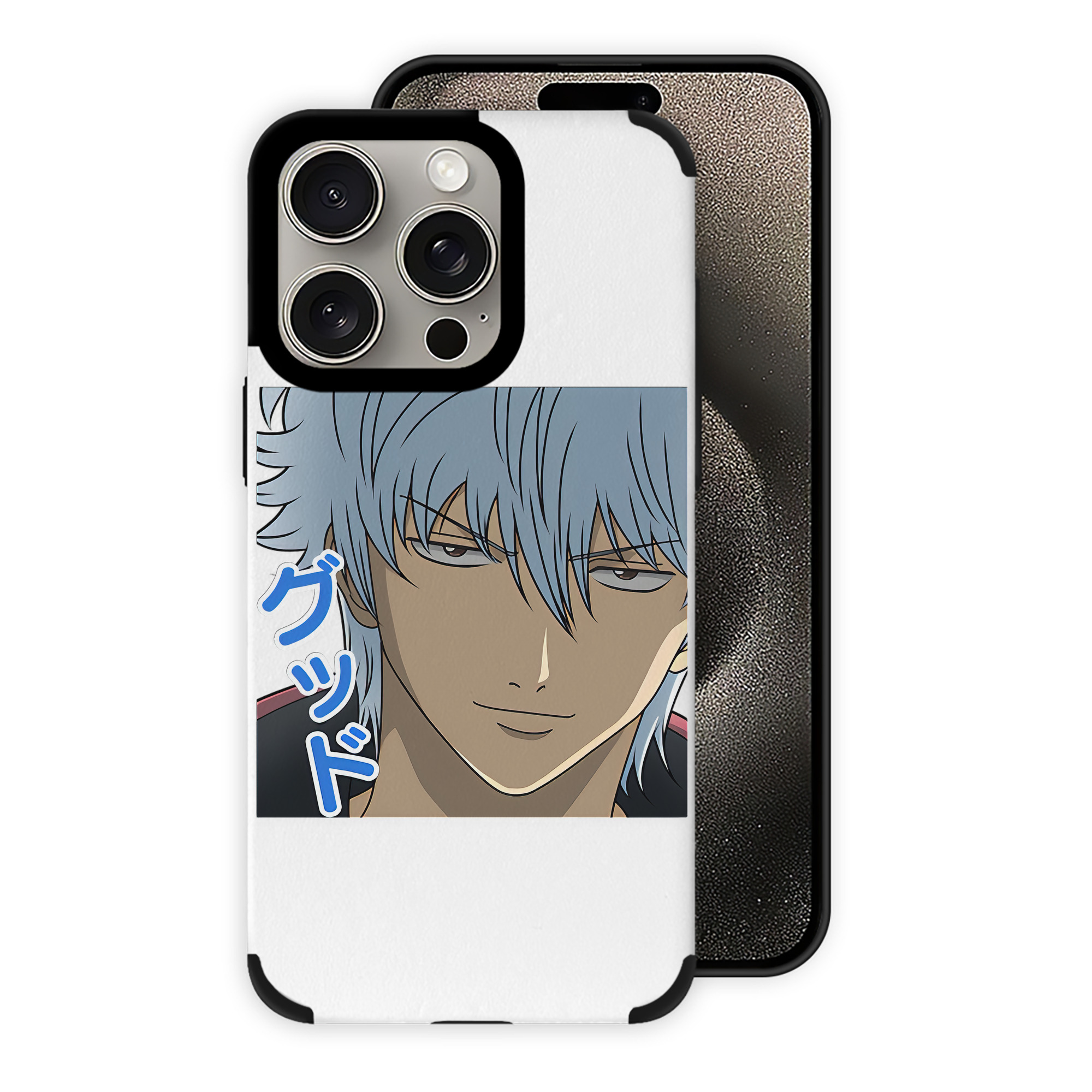 （画像用） ぎんたま 坂田銀時（さかたぎんとき） 神楽 志村新八（しむら しんぱち） GINTAMA Sakata Gintoki Kagura Shimura Shinpachi 【iPhone15ProMax対応】 PUレザー スマホケース 耐衝撃＆黄変防止