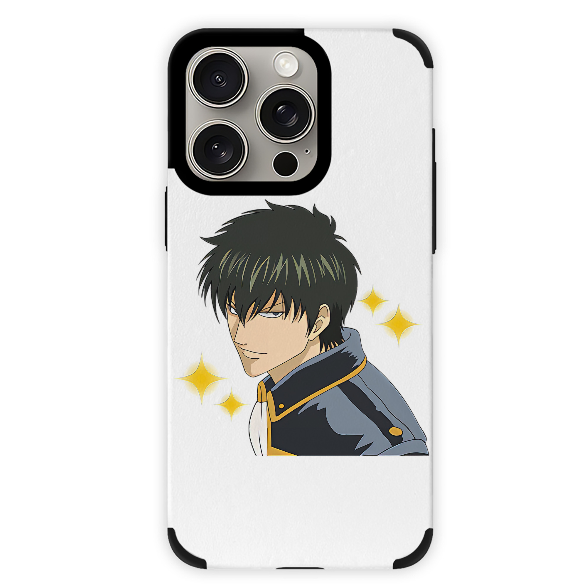 （画像用） ぎんたま 坂田銀時（さかたぎんとき） 神楽 志村新八（しむら しんぱち） GINTAMA Sakata Gintoki Kagura Shimura Shinpachi 【iPhone15ProMax対応】 PUレザー スマホケース 耐衝撃＆黄変防止