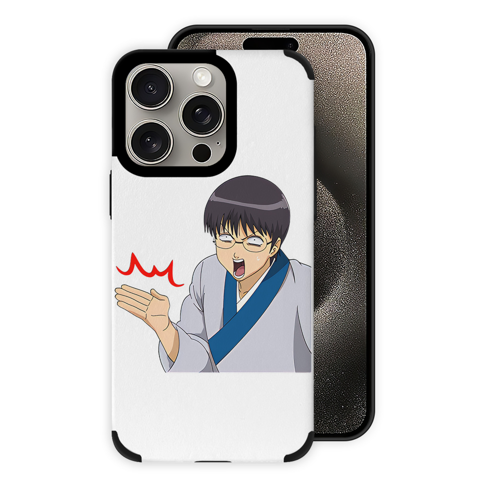 （画像用） ぎんたま 坂田銀時（さかたぎんとき） 神楽 志村新八（しむら しんぱち） GINTAMA Sakata Gintoki Kagura Shimura Shinpachi 【iPhone15ProMax対応】 PUレザー スマホケース 耐衝撃＆黄変防止