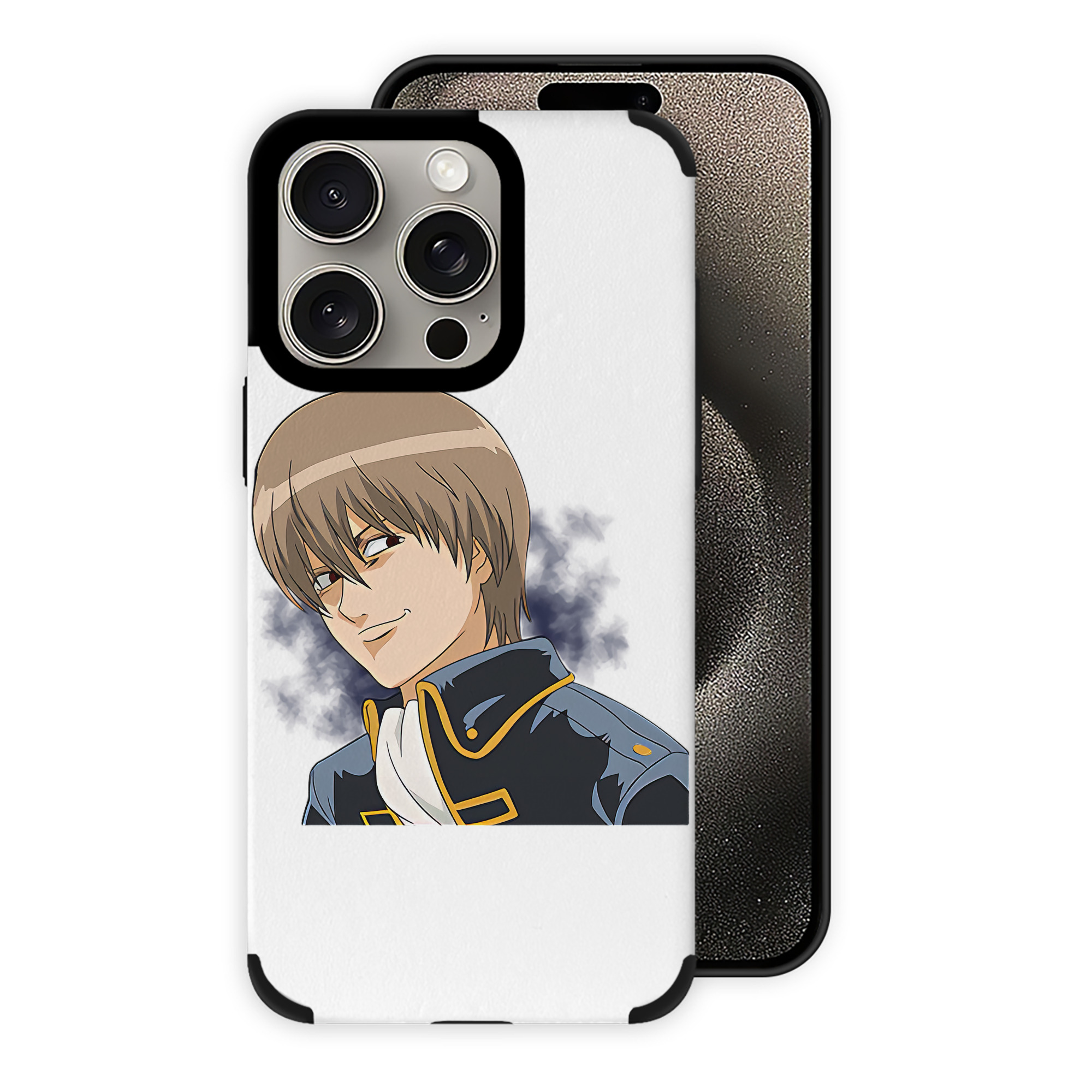 （画像用） ぎんたま 坂田銀時（さかたぎんとき） 神楽 志村新八（しむら しんぱち） GINTAMA Sakata Gintoki Kagura Shimura Shinpachi 【iPhone15ProMax対応】 PUレザー スマホケース 耐衝撃＆黄変防止