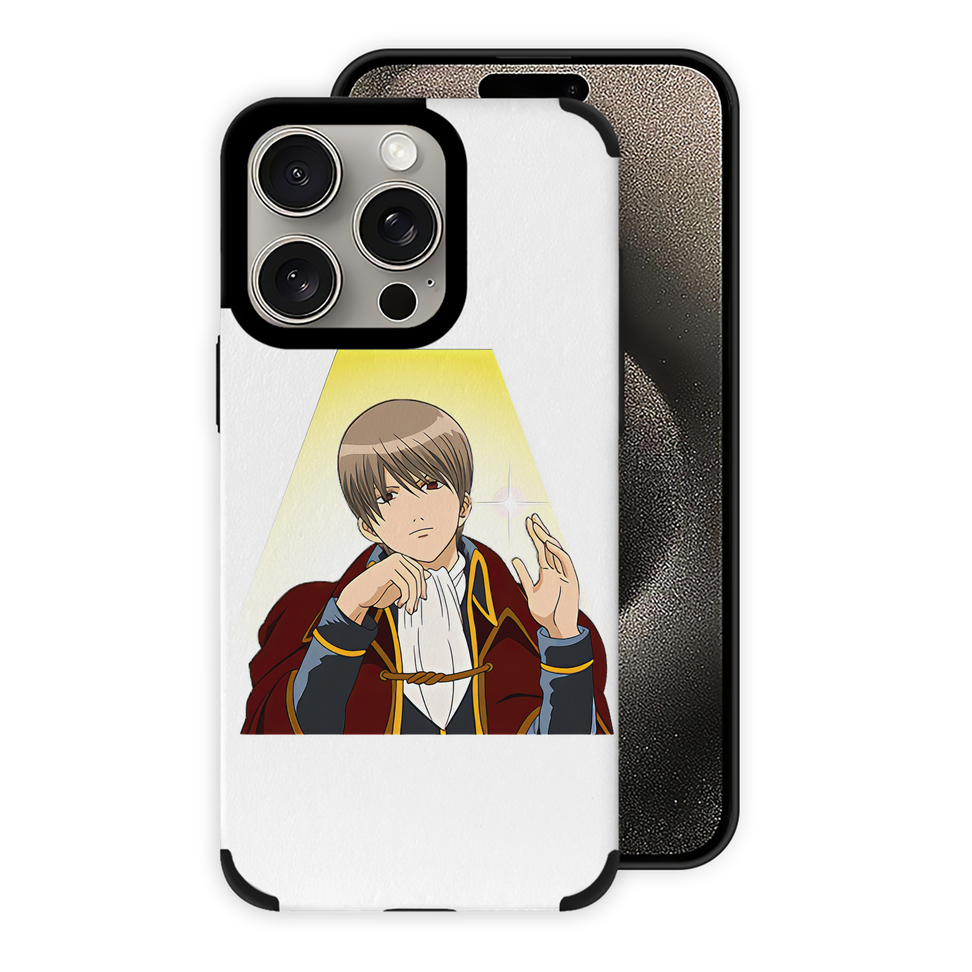 （画像用） ぎんたま 坂田銀時（さかたぎんとき） 神楽 志村新八（しむら しんぱち） GINTAMA Sakata Gintoki Kagura Shimura Shinpachi 【iPhone15ProMax対応】 PUレザー スマホケース 耐衝撃＆黄変防止