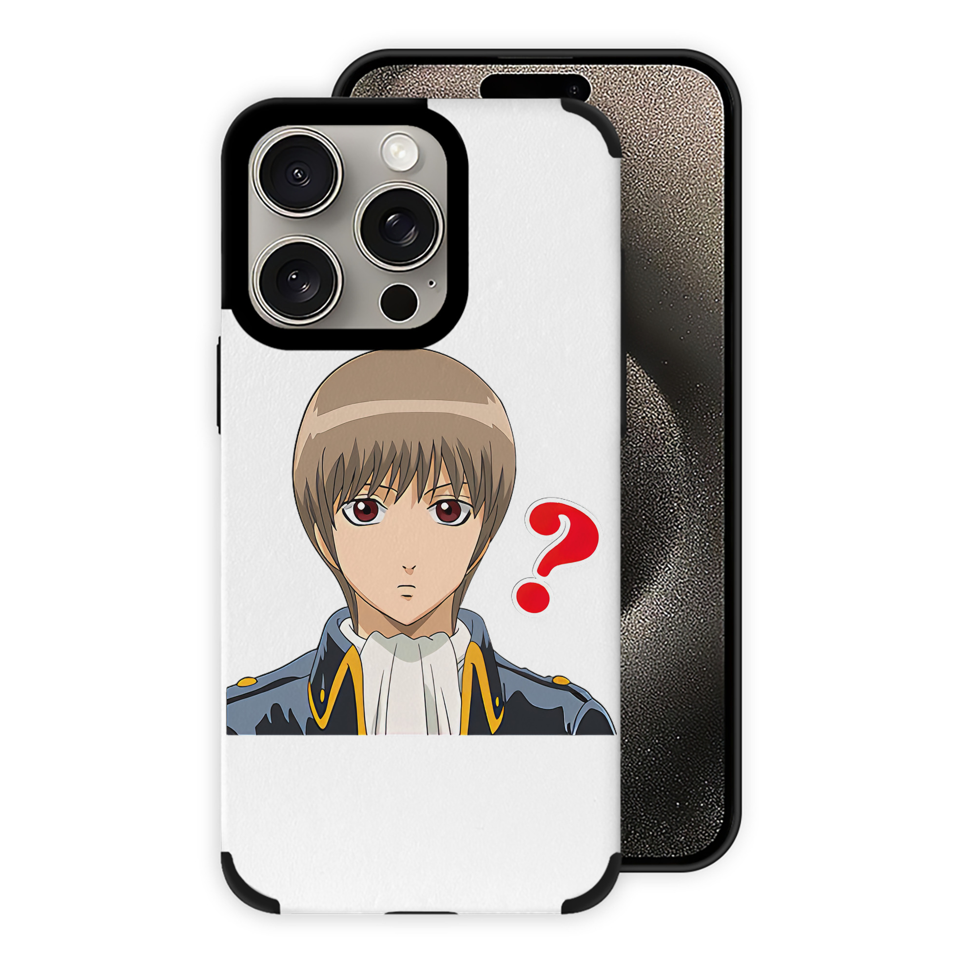 （画像用） ぎんたま 坂田銀時（さかたぎんとき） 神楽 志村新八（しむら しんぱち） GINTAMA Sakata Gintoki Kagura Shimura Shinpachi 【iPhone15ProMax対応】 PUレザー スマホケース 耐衝撃＆黄変防止