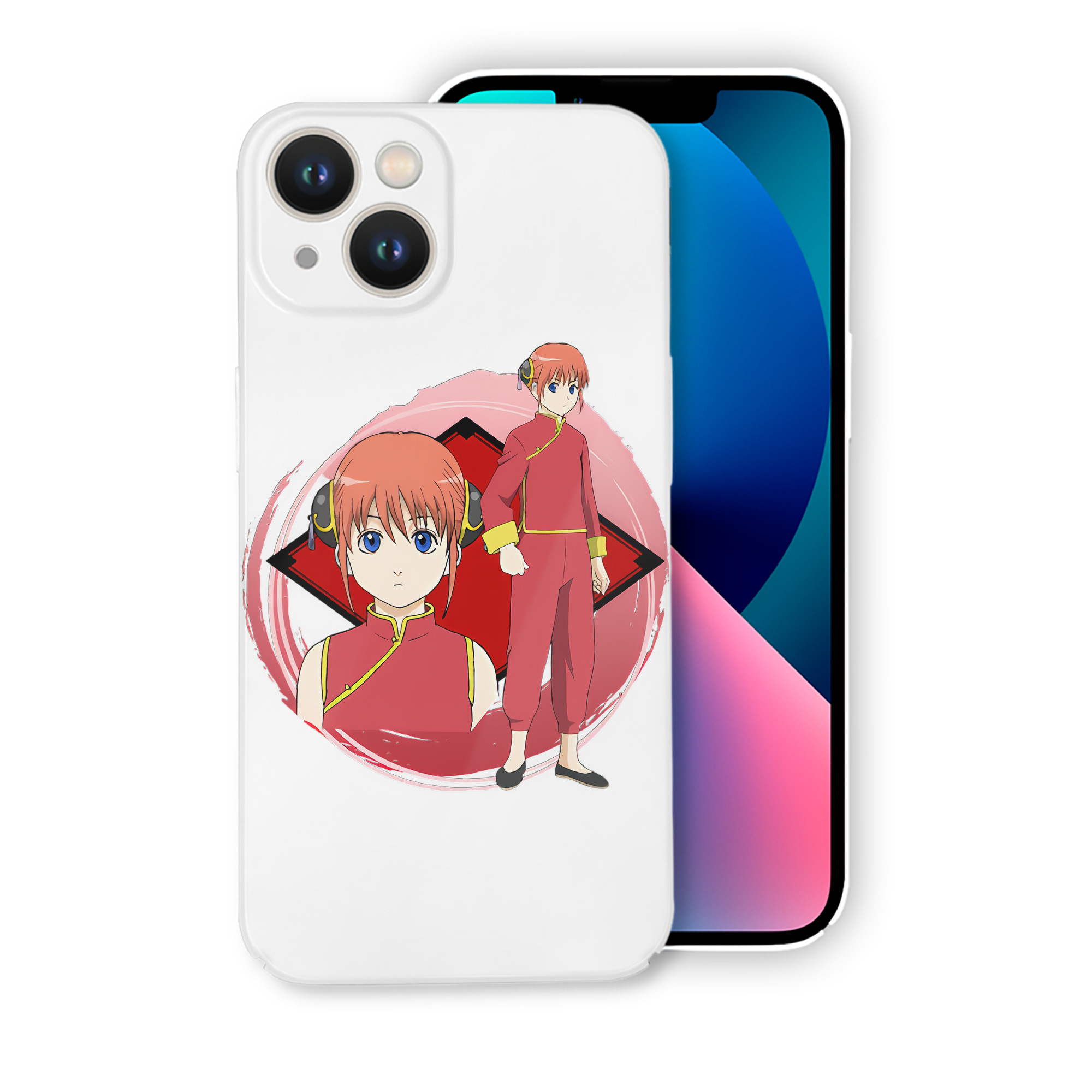 （画像用） ぎんたま 坂田銀時（さかたぎんとき） 神楽 志村新八（しむら しんぱち） GINTAMA Sakata Gintoki Kagura Shimura Shinpachi 【iPhone 14シリーズ対応】ハードケース