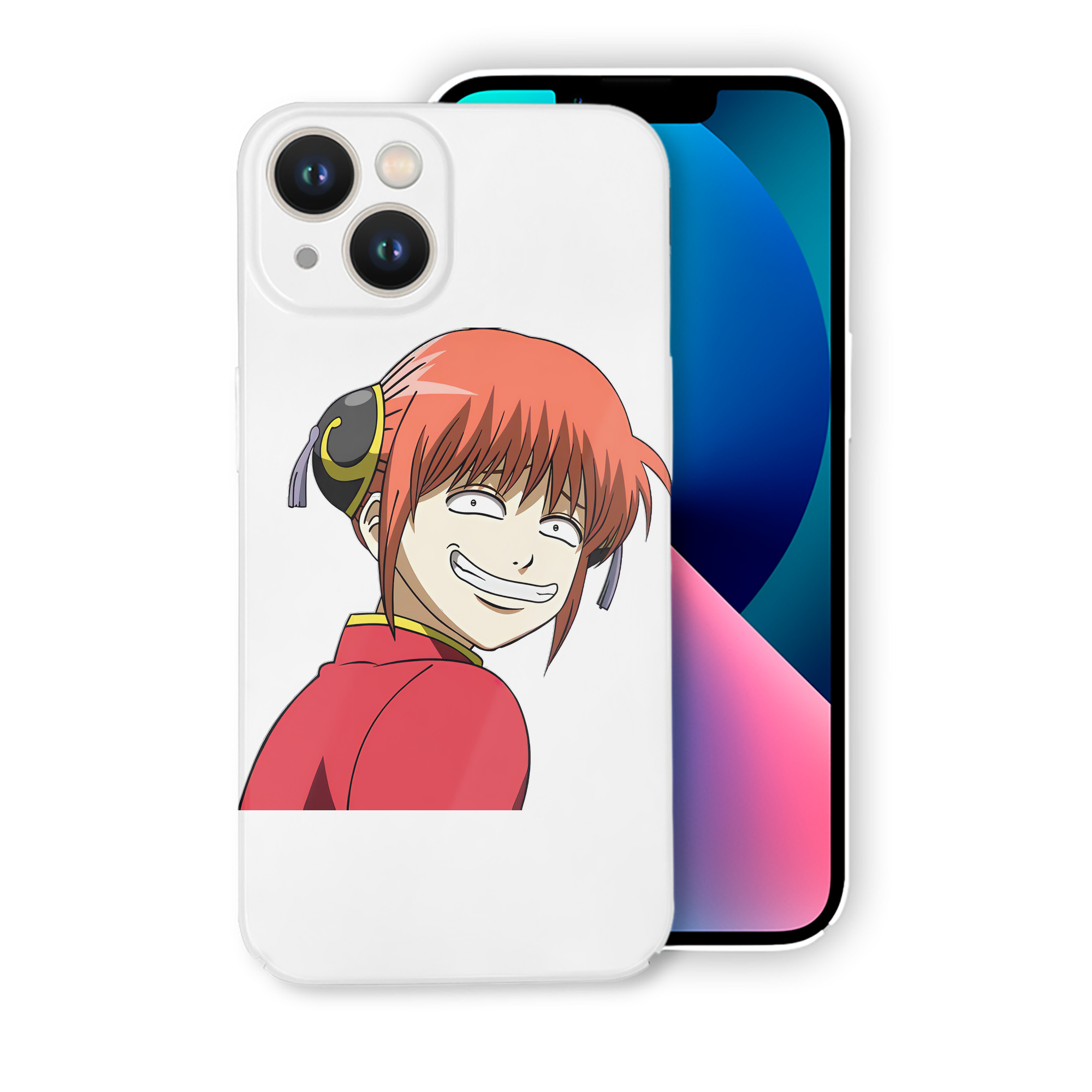 （画像用） ぎんたま 坂田銀時（さかたぎんとき） 神楽 志村新八（しむら しんぱち） GINTAMA Sakata Gintoki Kagura Shimura Shinpachi 【iPhone 14シリーズ対応】ハードケース