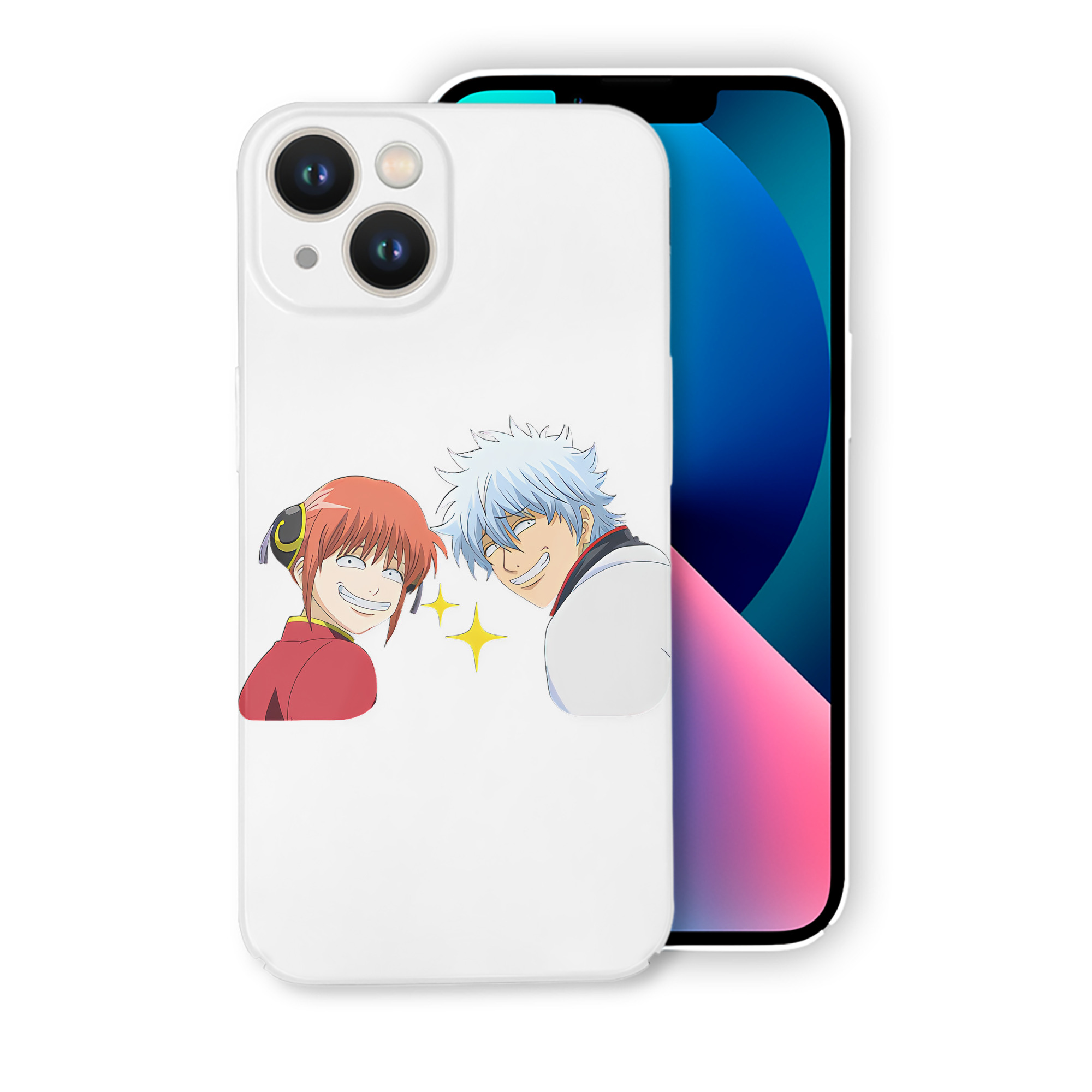 （画像用） ぎんたま 坂田銀時（さかたぎんとき） 神楽 志村新八（しむら しんぱち） GINTAMA Sakata Gintoki Kagura Shimura Shinpachi 【iPhone 14シリーズ対応】ハードケース