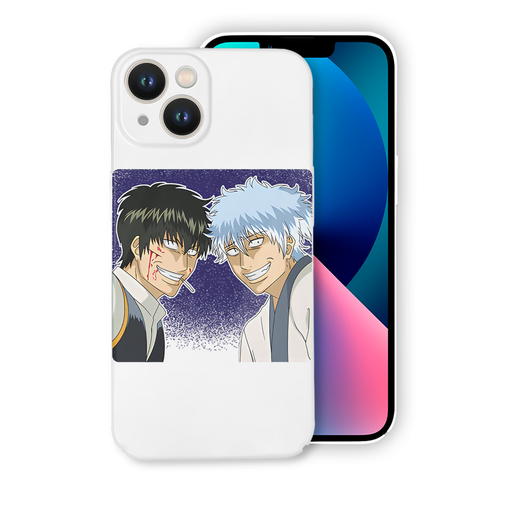 （画像用） ぎんたま 坂田銀時（さかたぎんとき） 神楽 志村新八（しむら しんぱち） GINTAMA Sakata Gintoki Kagura Shimura Shinpachi 【iPhone 14シリーズ対応】ハードケース