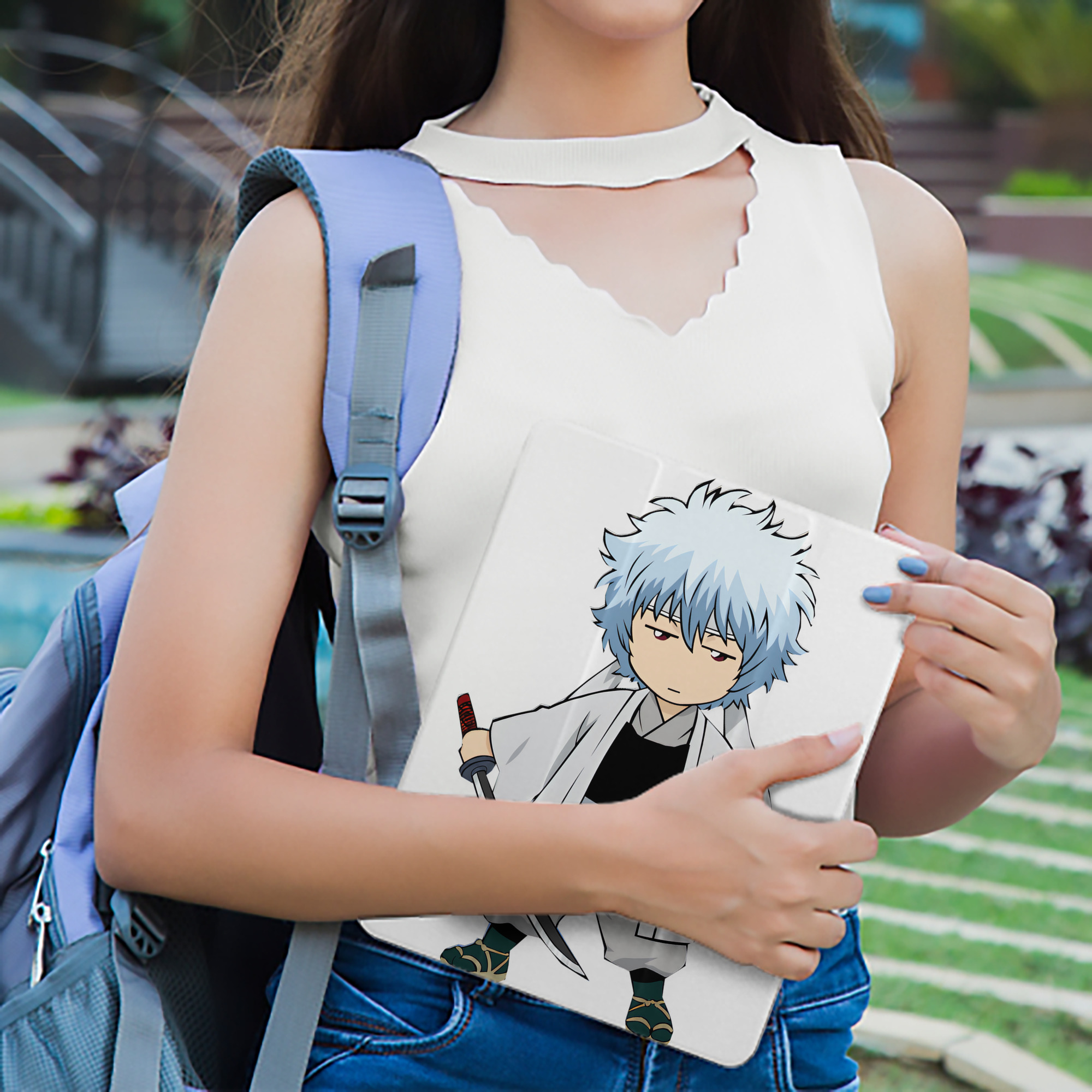 ぎんたま 坂田銀時（さかたぎんとき） 神楽 志村新八（しむら しんぱち） GINTAMA Sakata Gintoki Kagura Shimura Shinpachi IPad ケース ペン収納付き 三つ折りスタンド PUレザー×シリコン 対応機種9.5/10.5/10.9インチ