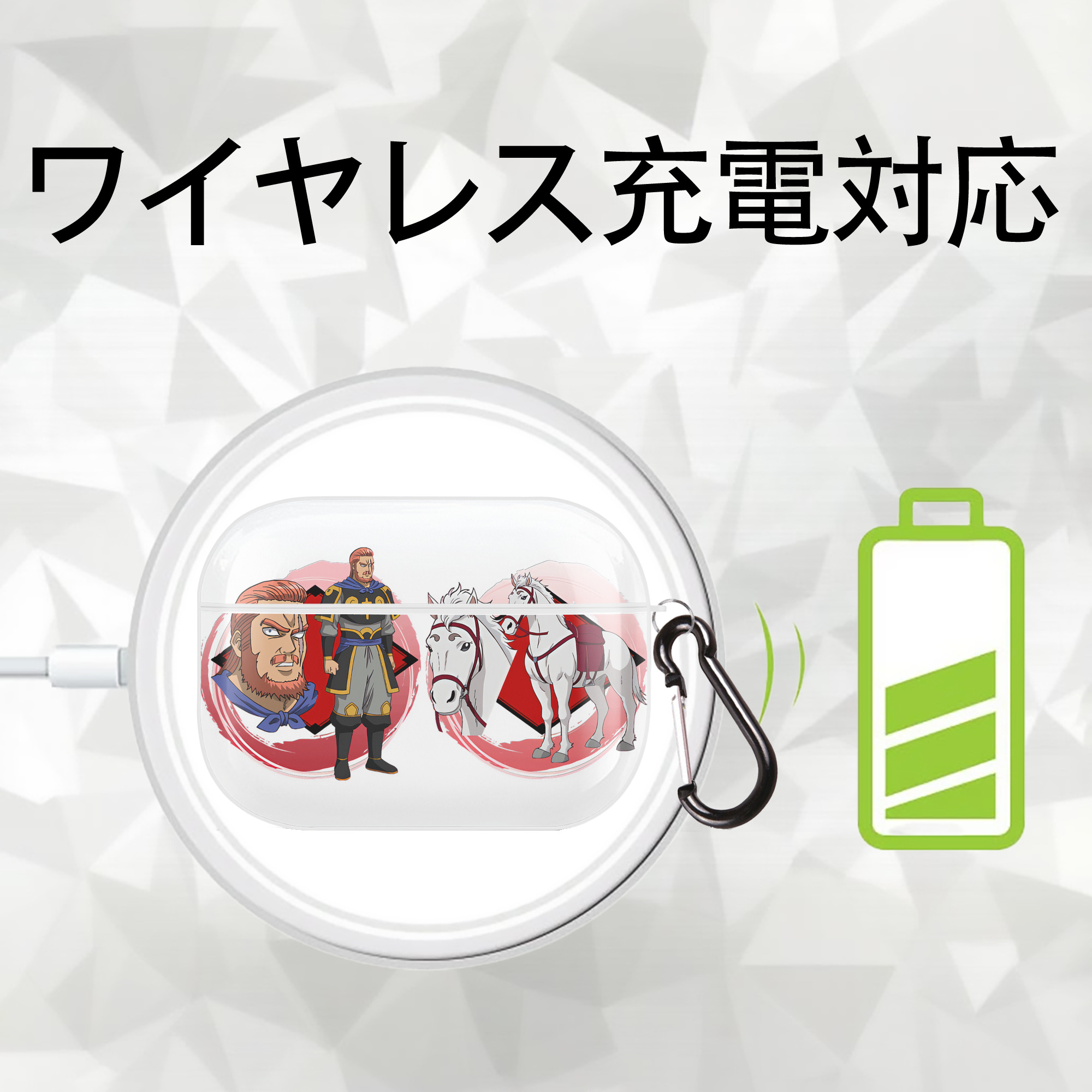 ぎんたま 坂田銀時（さかたぎんとき） 神楽 志村新八（しむら しんぱち） GINTAMA Sakata Gintoki Kagura Shimura Shinpachi 【AirPods Pro用】ハードシェル保護ケース 耐衝撃・防指紋・カラビナ付き商品仕様
