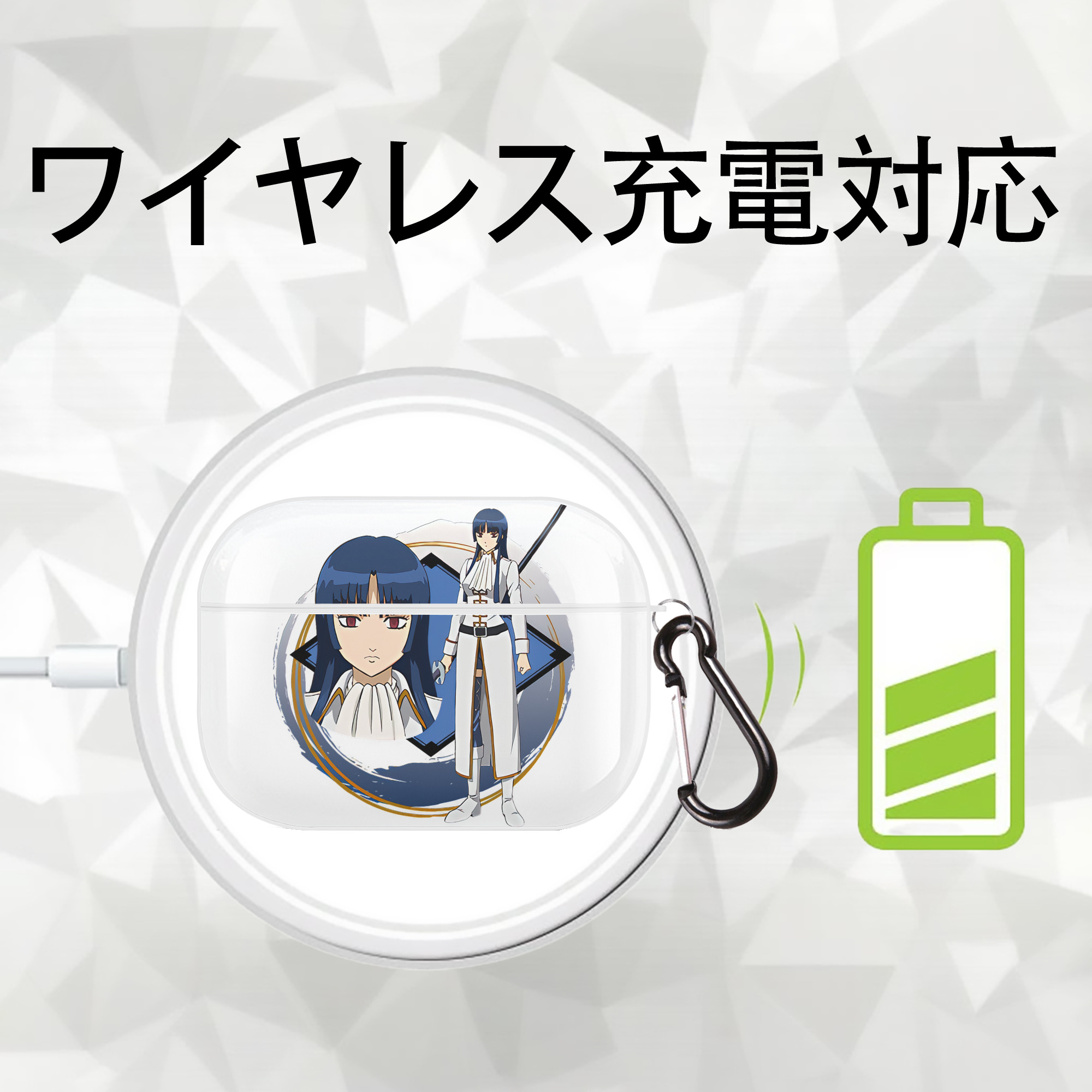 ぎんたま 坂田銀時（さかたぎんとき） 神楽 志村新八（しむら しんぱち） GINTAMA Sakata Gintoki Kagura Shimura Shinpachi 【AirPods Pro用】ハードシェル保護ケース 耐衝撃・防指紋・カラビナ付き商品仕様