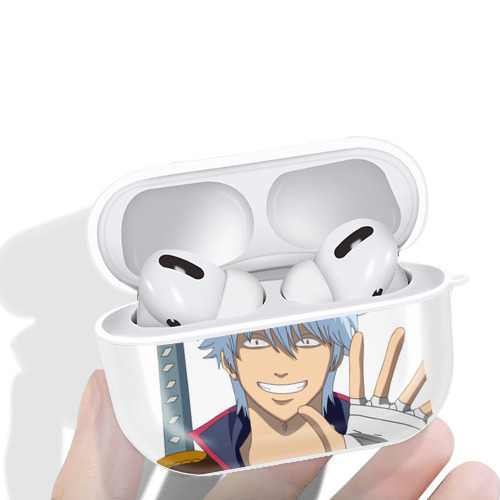 ぎんたま 坂田銀時（さかたぎんとき） 神楽 志村新八（しむら しんぱち） GINTAMA Sakata Gintoki Kagura Shimura Shinpachi 【AirPods Pro用】ハードシェル保護ケース 耐衝撃・防指紋・カラビナ付き商品仕様