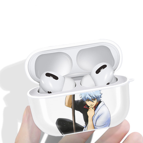 ぎんたま 坂田銀時（さかたぎんとき） 神楽 志村新八（しむら しんぱち） GINTAMA Sakata Gintoki Kagura Shimura Shinpachi 【AirPods Pro用】ハードシェル保護ケース 耐衝撃・防指紋・カラビナ付き商品仕様