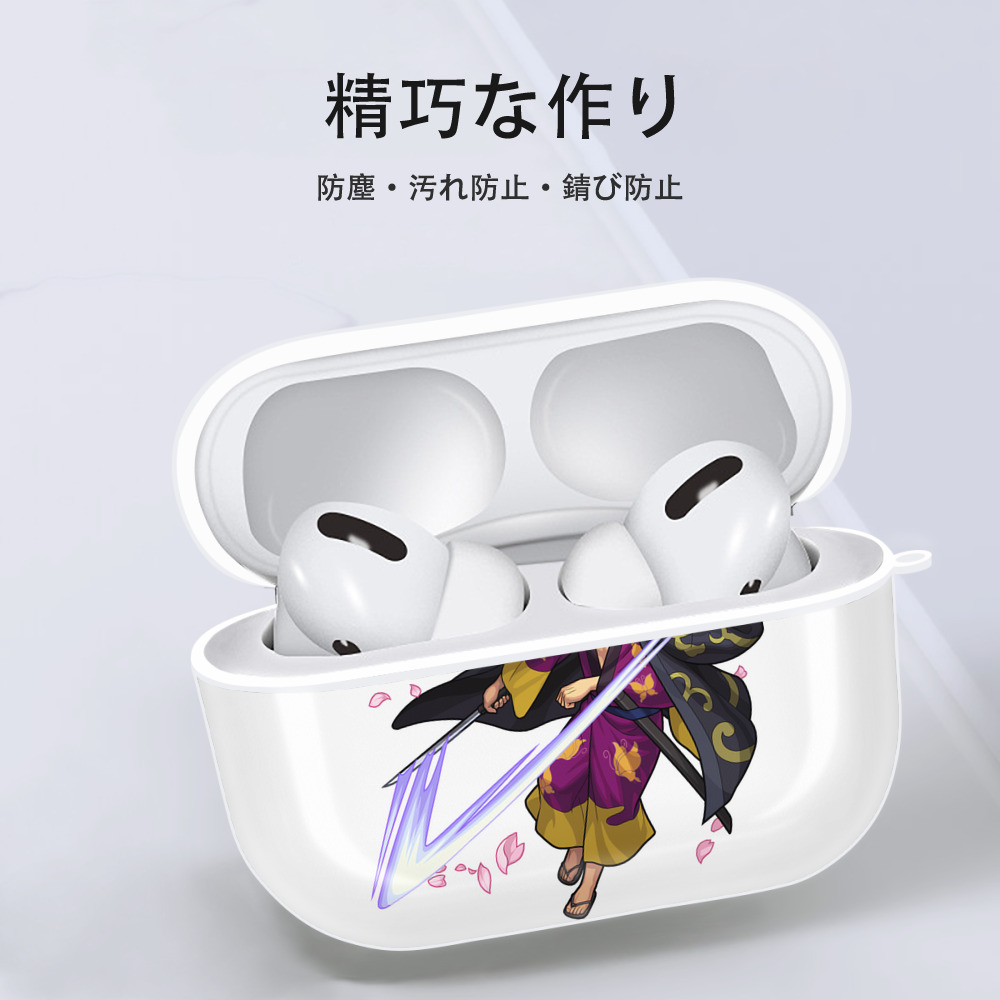 ぎんたま 坂田銀時（さかたぎんとき） 神楽 志村新八（しむら しんぱち） GINTAMA Sakata Gintoki Kagura Shimura Shinpachi 【AirPods Pro用】ハードシェル保護ケース 耐衝撃・防指紋・カラビナ付き商品仕様