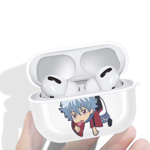 ぎんたま 坂田銀時（さかたぎんとき） 神楽 志村新八（しむら しんぱち） GINTAMA Sakata Gintoki Kagura Shimura Shinpachi 【AirPods Pro用】ハードシェル保護ケース 耐衝撃・防指紋・カラビナ付き商品仕様