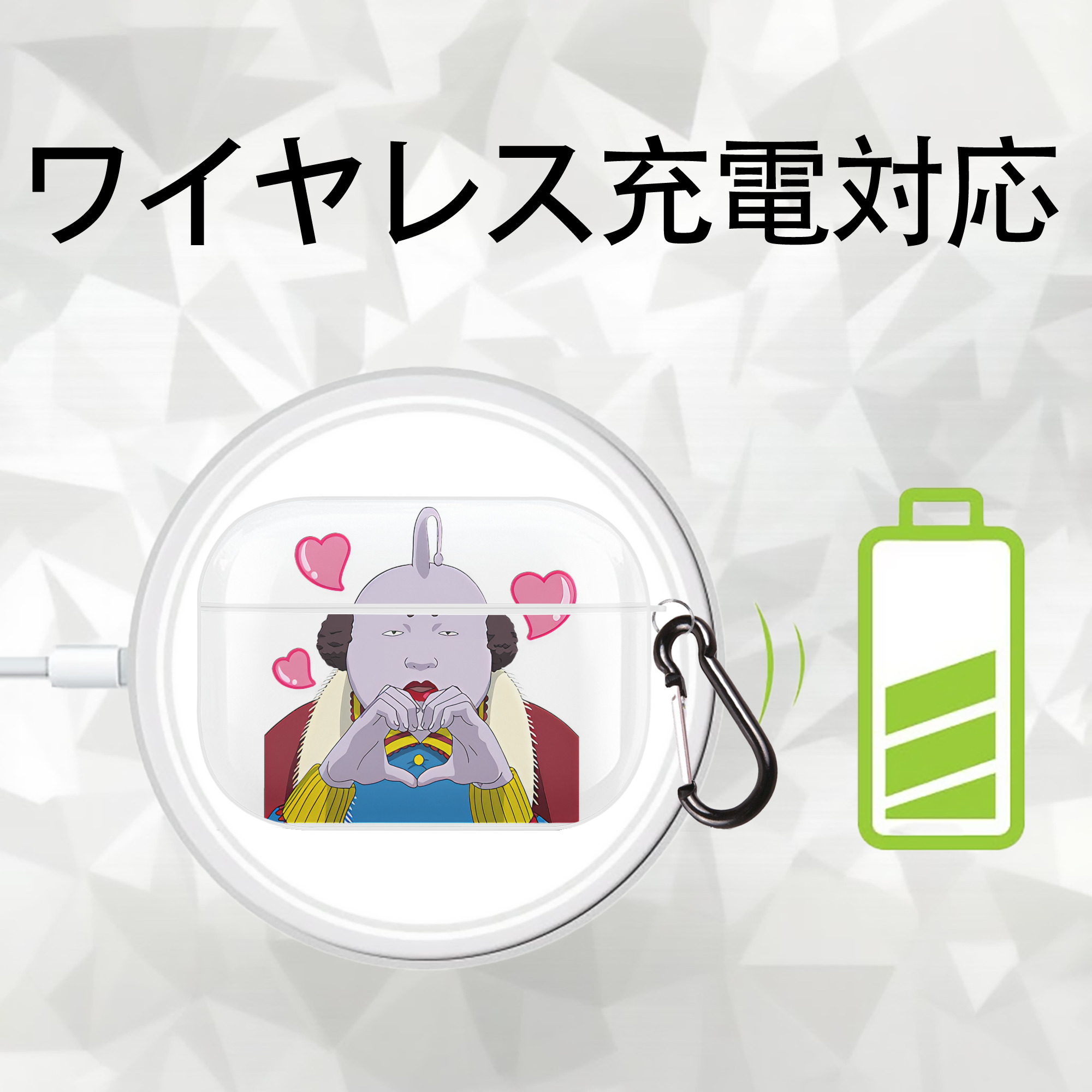 ぎんたま 坂田銀時（さかたぎんとき） 神楽 志村新八（しむら しんぱち） GINTAMA Sakata Gintoki Kagura Shimura Shinpachi 【AirPods Pro用】ハードシェル保護ケース 耐衝撃・防指紋・カラビナ付き商品仕様