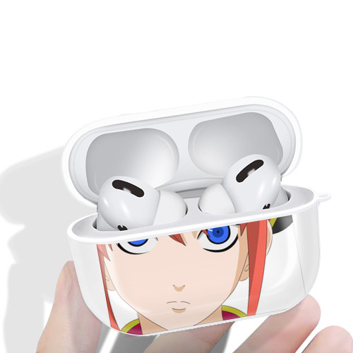 ぎんたま 坂田銀時（さかたぎんとき） 神楽 志村新八（しむら しんぱち） GINTAMA Sakata Gintoki Kagura Shimura Shinpachi 【AirPods Pro用】ハードシェル保護ケース 耐衝撃・防指紋・カラビナ付き商品仕様