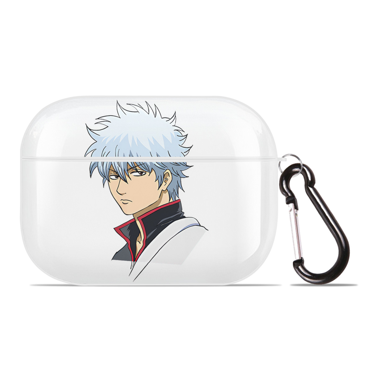 （画像用） ぎんたま 坂田銀時（さかたぎんとき） 神楽 志村新八（しむら しんぱち） GINTAMA Sakata Gintoki Kagura Shimura Shinpachi 【AirPods Pro用】ハードシェル保護ケース 耐衝撃・防指紋・カラビナ付き商品仕様